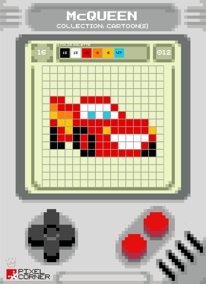🚗 Nouvelle Pixel Card(s) – "Flash Lightning McQueen" : le roi de la piste débarque en pixel art ! - Pixel Corner