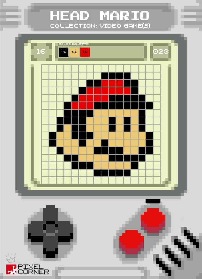 🍄 Nouvelle Pixel Card(s) – "Mario" : le visage culte de Super Mario en pixel art à imprimer gratuitement ! - Pixel Corner