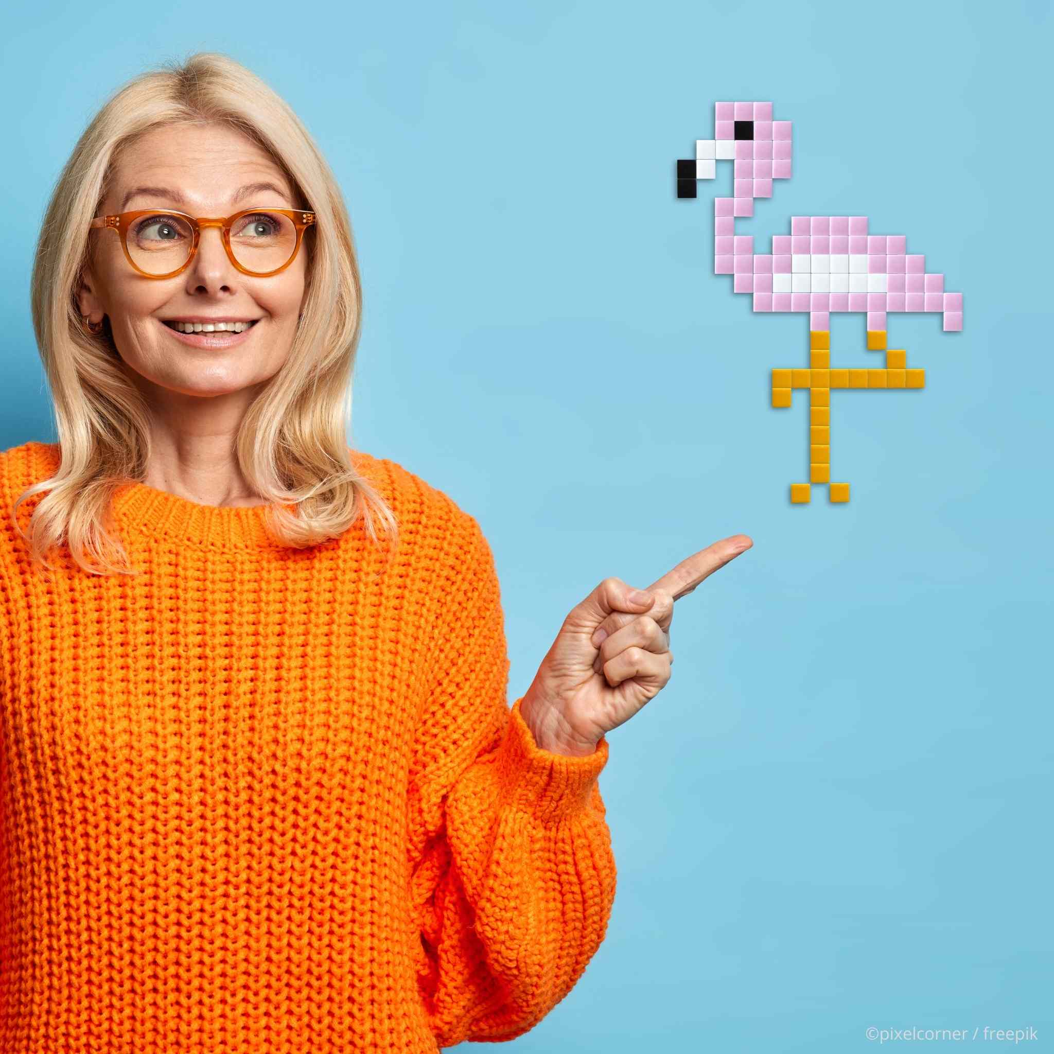 Pixel Art Kit " El Flamingo" par Pixel Corner - Kits de loisirs créatifs