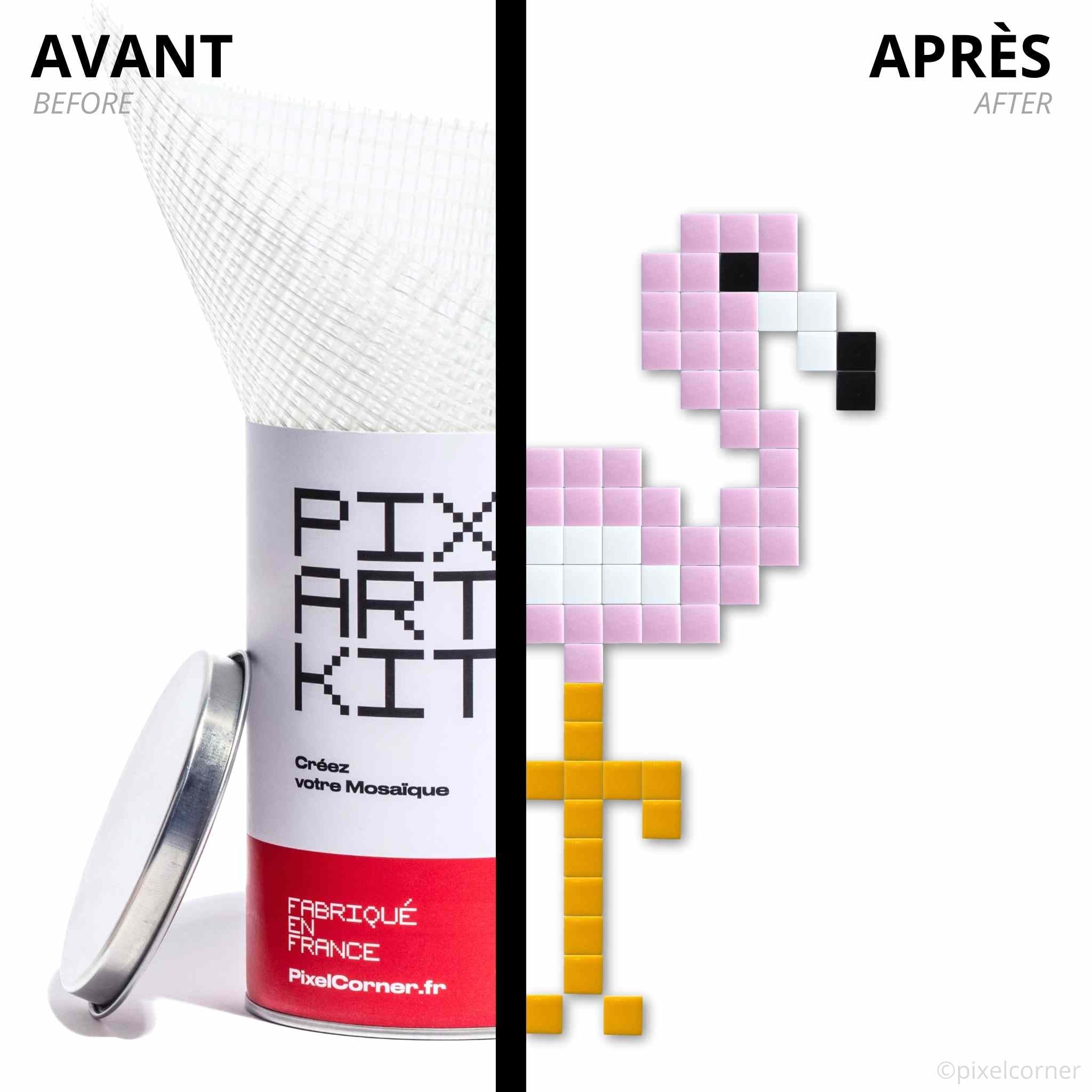 Pixel Art Kit " El Flamingo" par Pixel Corner - Kits de loisirs créatifs