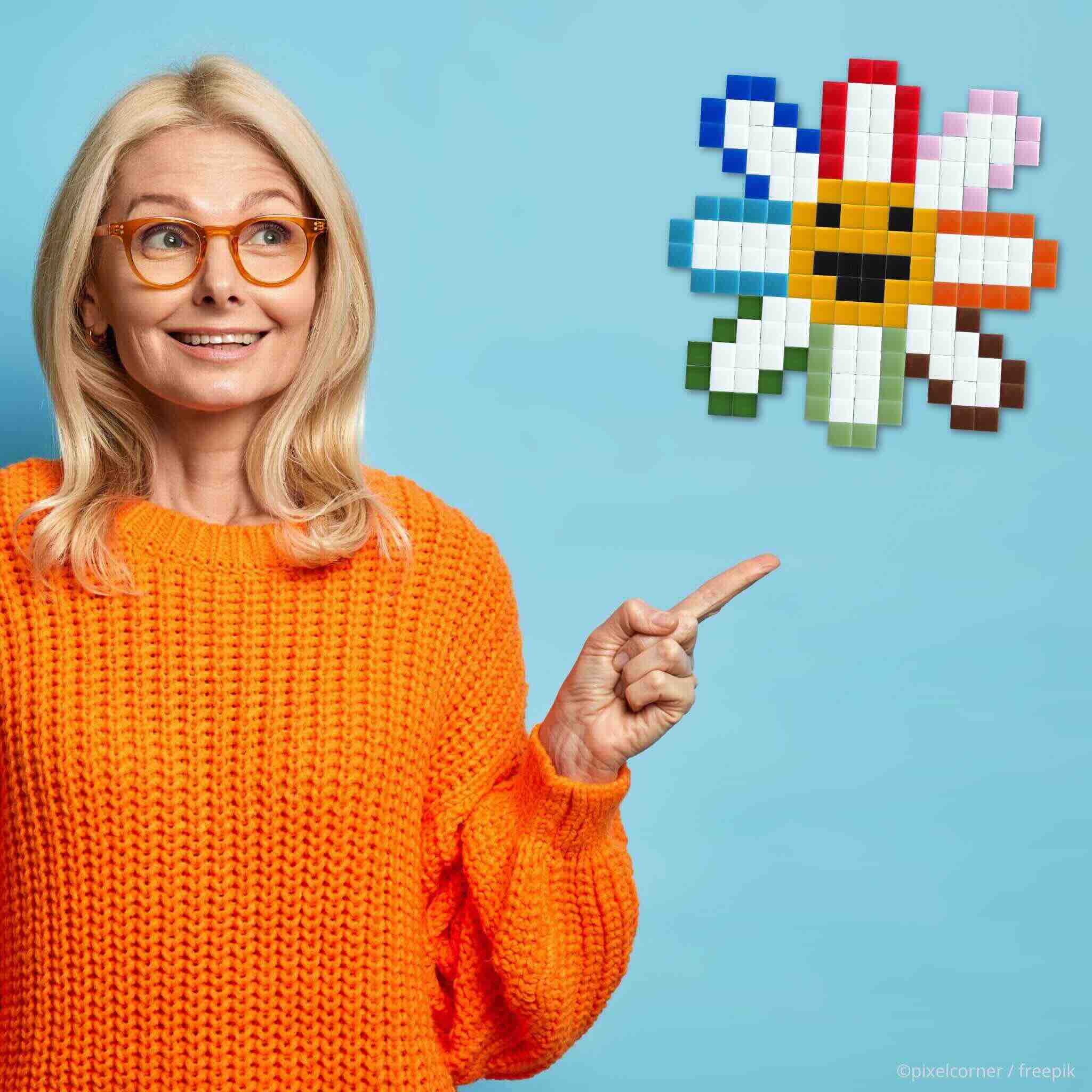Pixel Art Kit - Flower(s) par Pixel Corner - Kits de loisirs créatifs