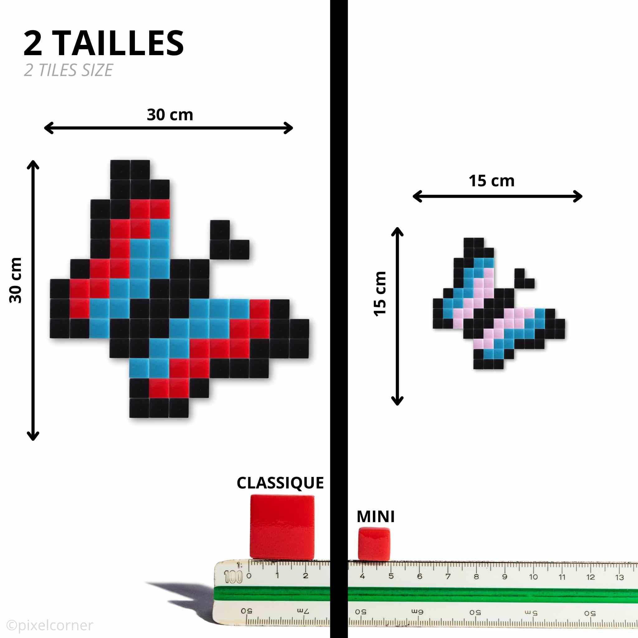 Pixel Art Kit "Papillon(s)" par Pixel Corner - Kits de loisirs créatifs