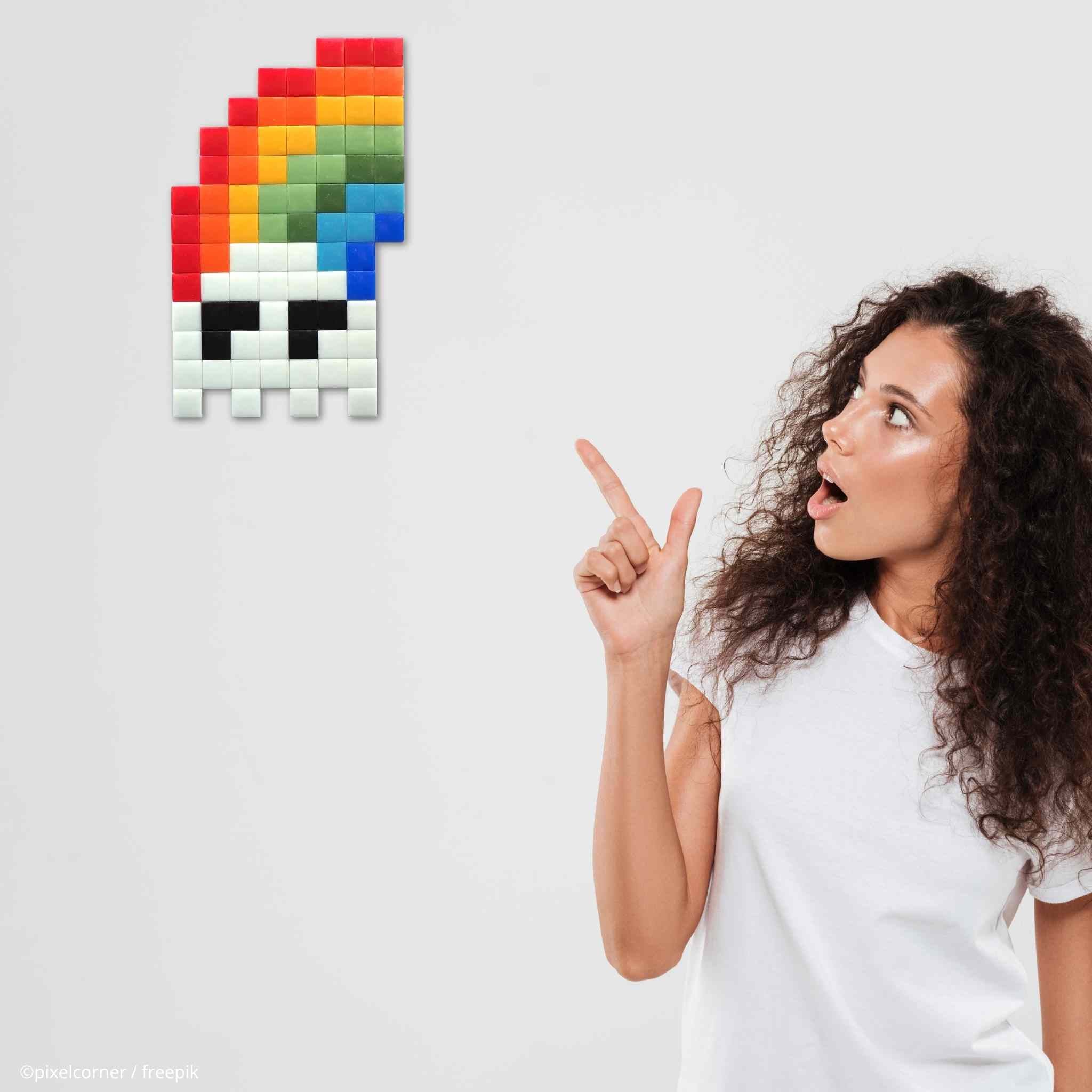Pixel Art Kit "Rainbow in The Dark" par Pixel Corner - Kits de loisirs créatifs