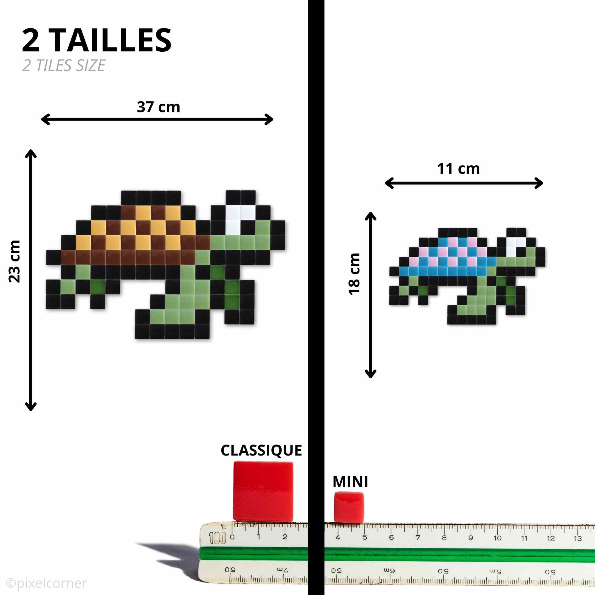 Pixel Art Kit "Tortue(s)" par Pixel Corner - Kits de loisirs créatifs