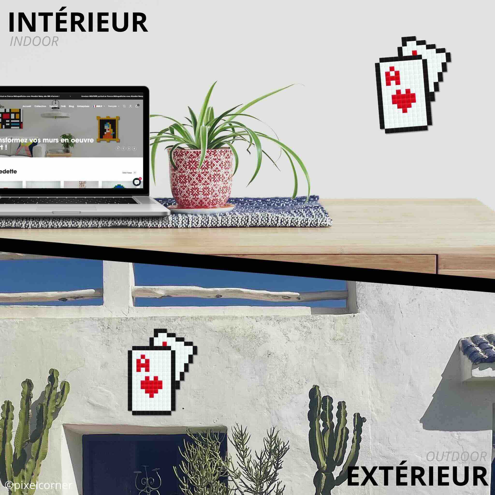 Pixel Art Kit "Carré d'As" par Pixel Corner - Kits de loisirs créatifs