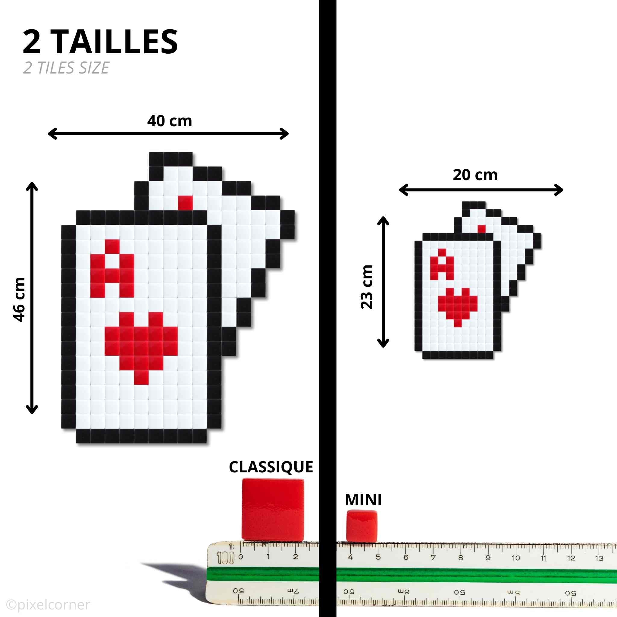 Pixel Art Kit "Carré d'As" par Pixel Corner - Kits de loisirs créatifs