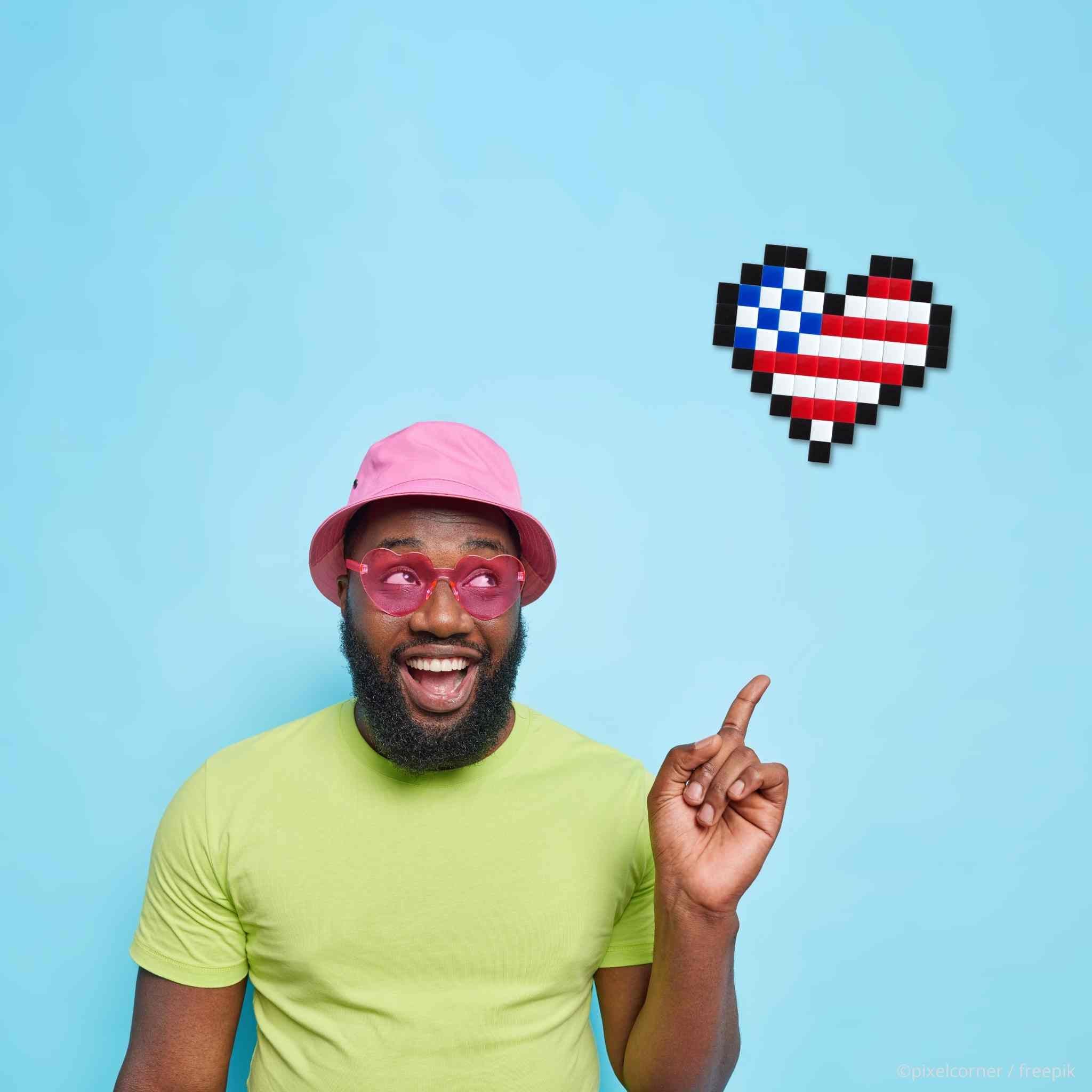 Pixel Art Kit "Nation Luv" par Pixel Corner - Kits de loisirs créatifs