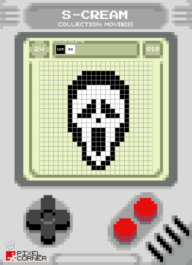 🎃 Nouvelle Pixel Card(s) – "S-Cream" : le masque d’Halloween à imprimer en pixel art !