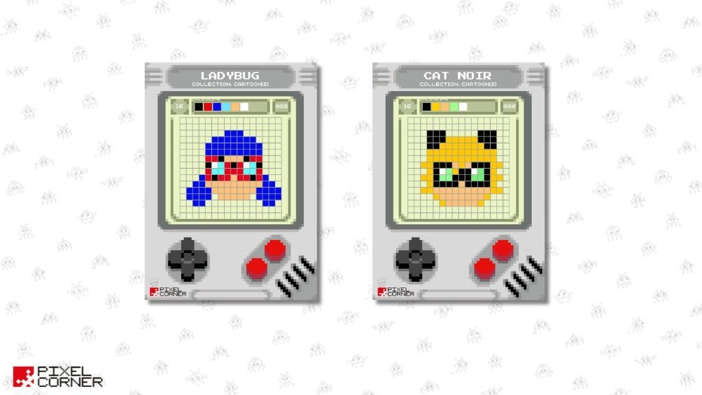 2 Nouvelles Cartes Pixel Art Miraculous et Chat Noir à Télécharger Gratuitement - Pixel Corner