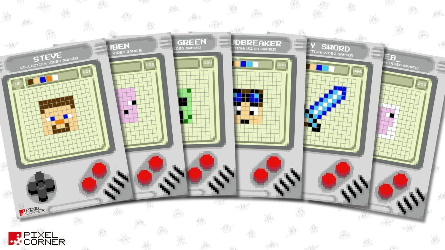 Pixel Card(s) - Modèle de Pixel Art Minecraft à Télécharger Gratuitement - Pixel Corner