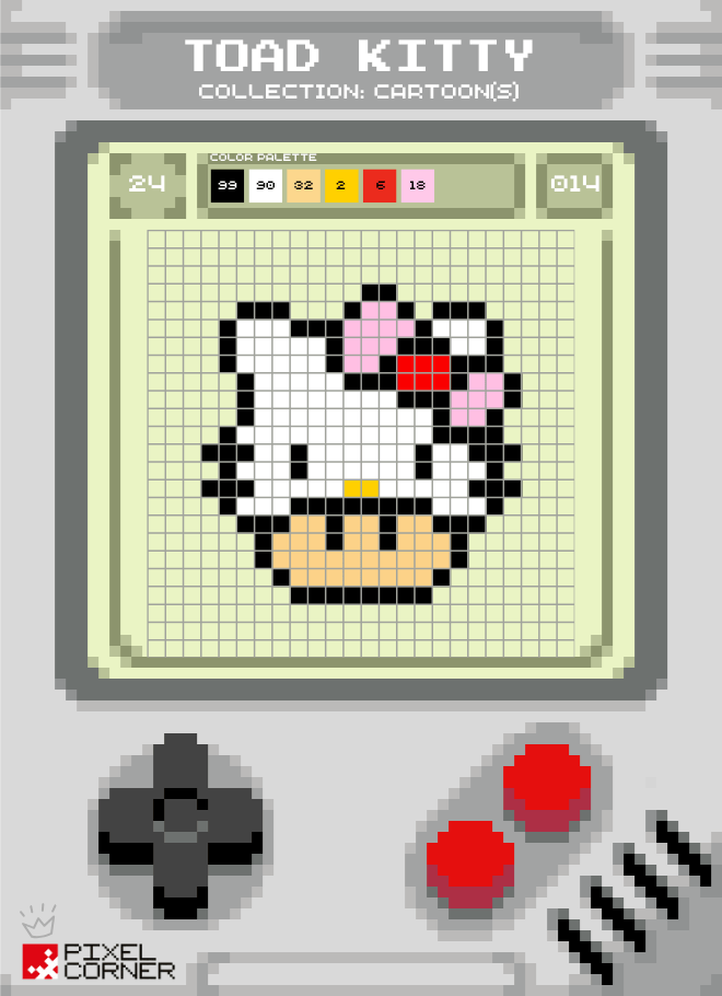 🍄🎀 Toad Kitty – Quand Mario rencontre Hello Kitty en pixel art ! - Pixel Corner