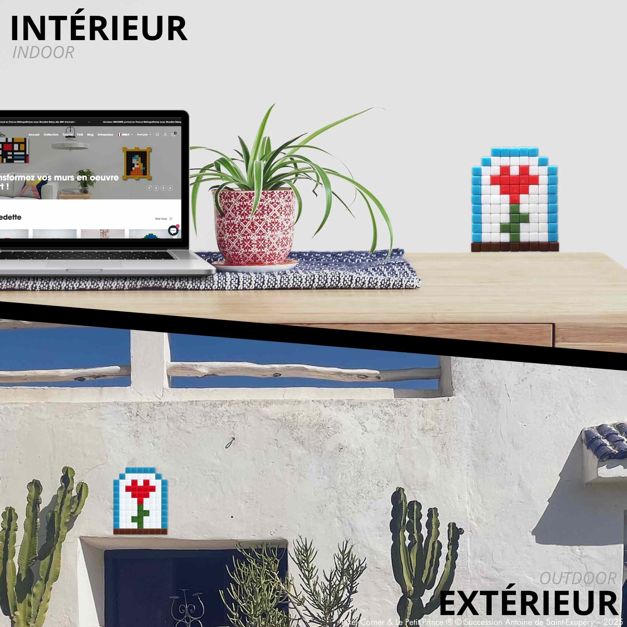 Pixel Art Kit "Amour Sous Cloche" - Le Petit Prince®