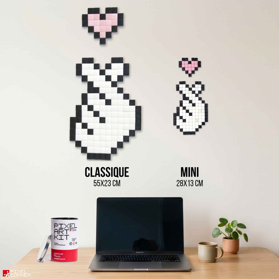 Comparaison des tailles Pixel Corner