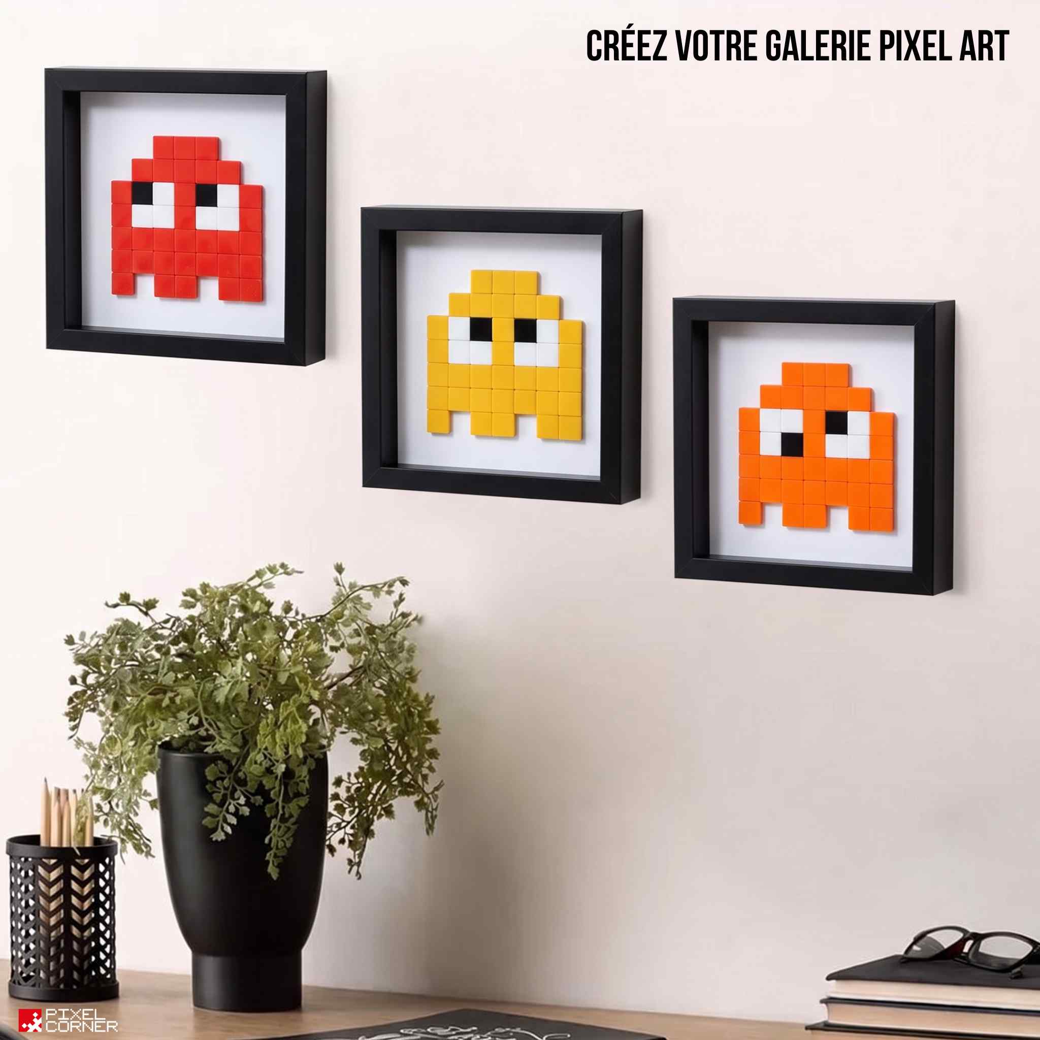 Les Cadre(s) - Vitrine pour Mosaïque Pixel Art par Pixel Corner - Cadres