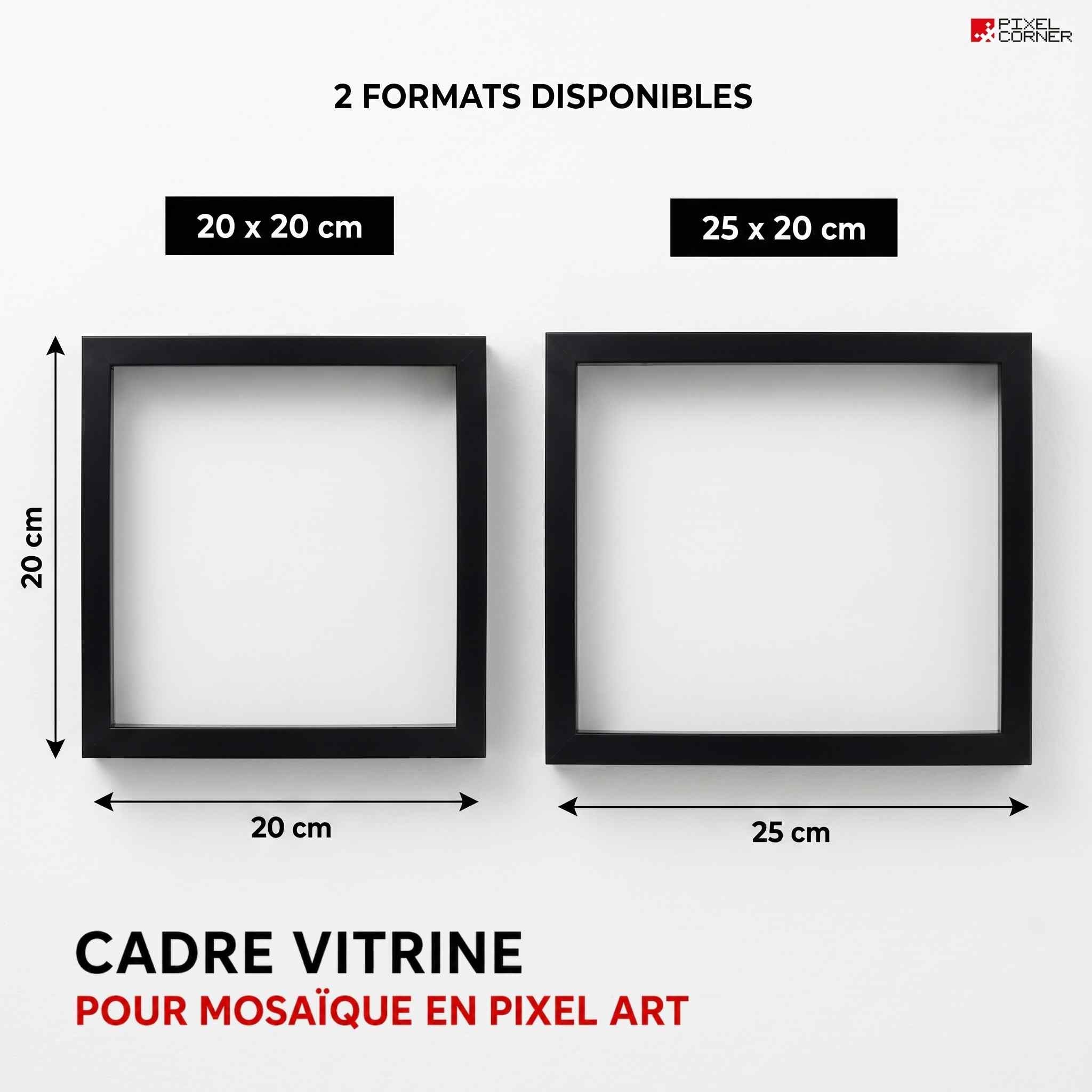 Les Cadre(s) - Vitrine pour Mosaïque Pixel Art par Pixel Corner - Cadres