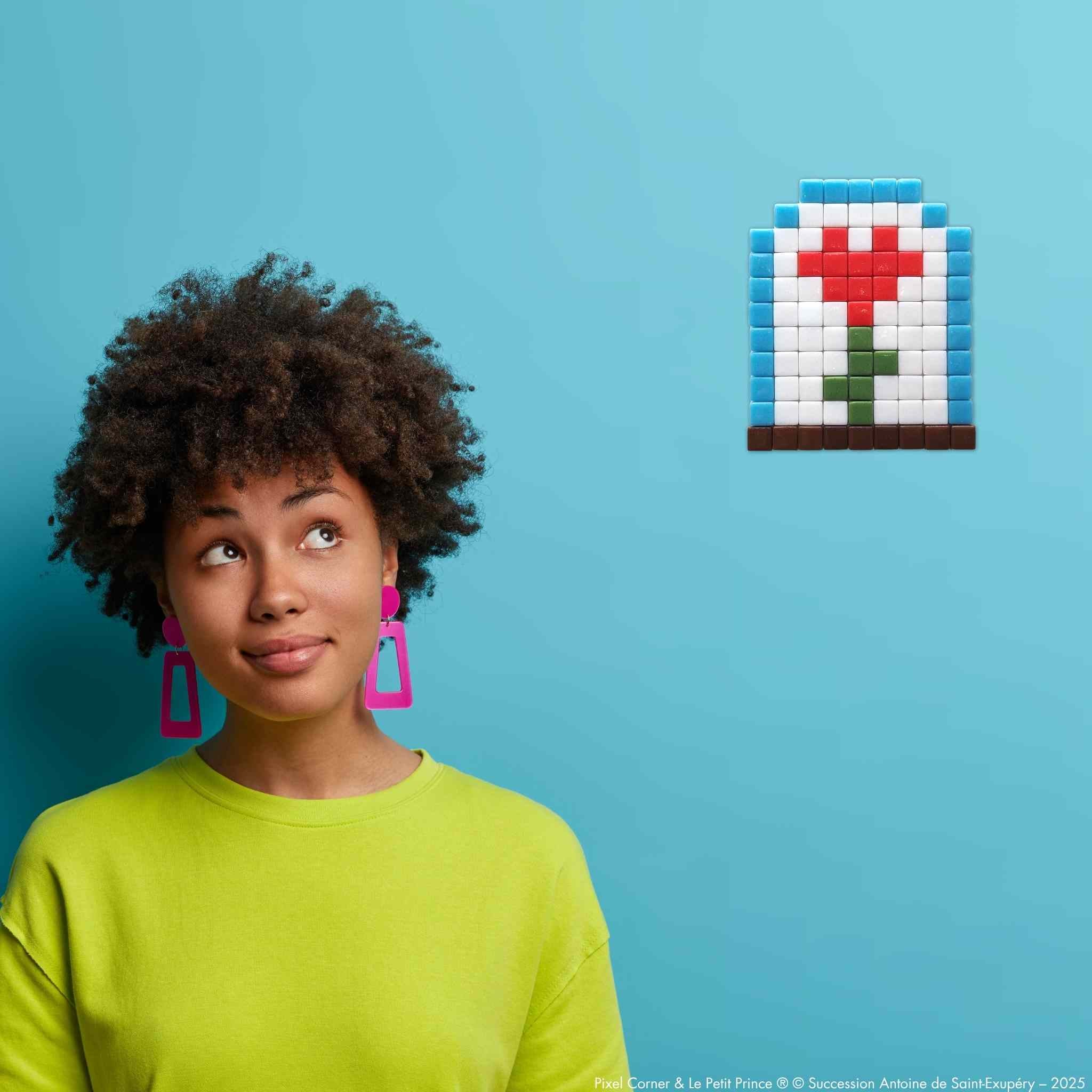 Pixel Art Kit "Amour Sous Cloche" - Le Petit Prince® par Pixel Corner - Kits de loisirs créatifs