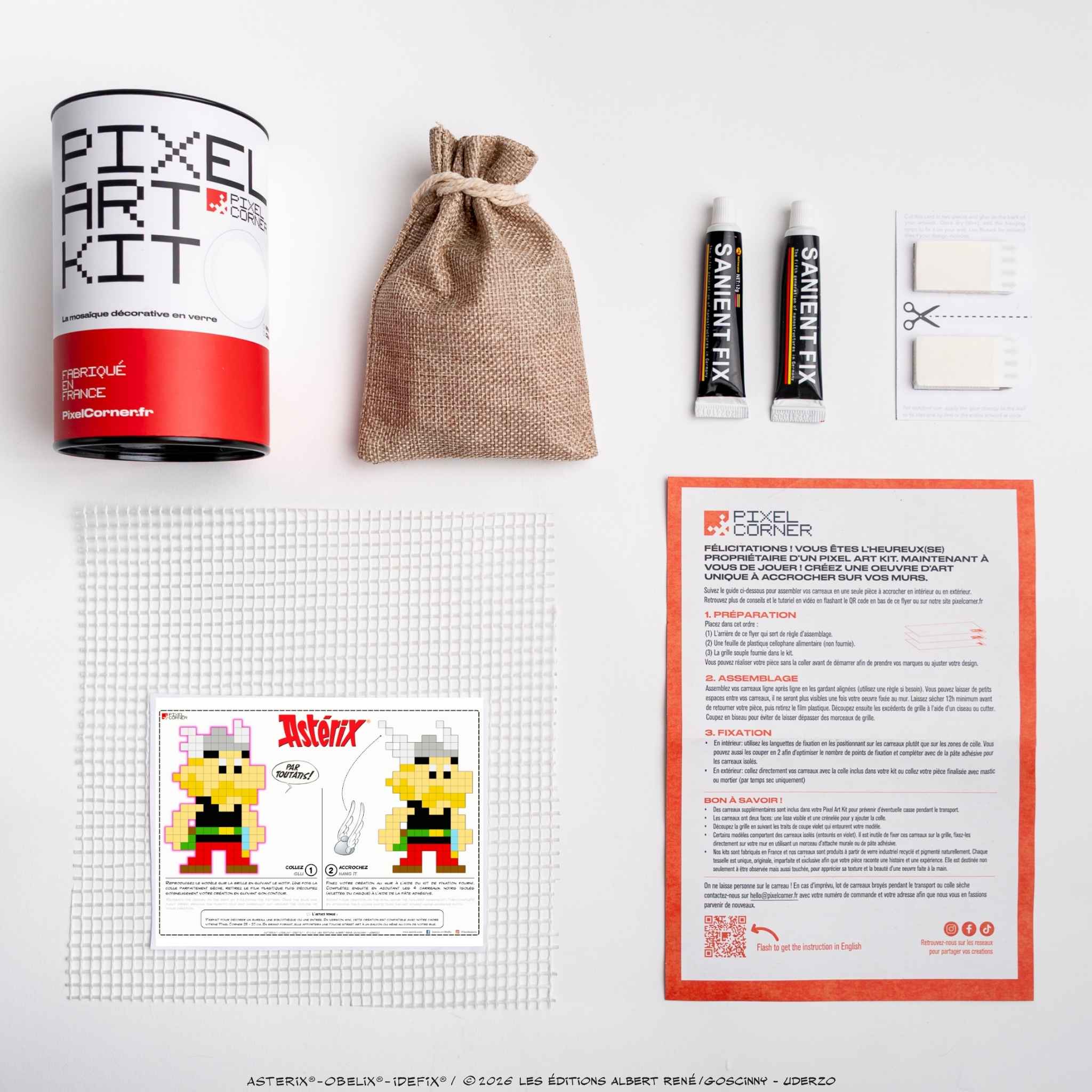 Pixel Art Kit "Astérix®" par Pixel Corner - Kits de loisirs créatifs