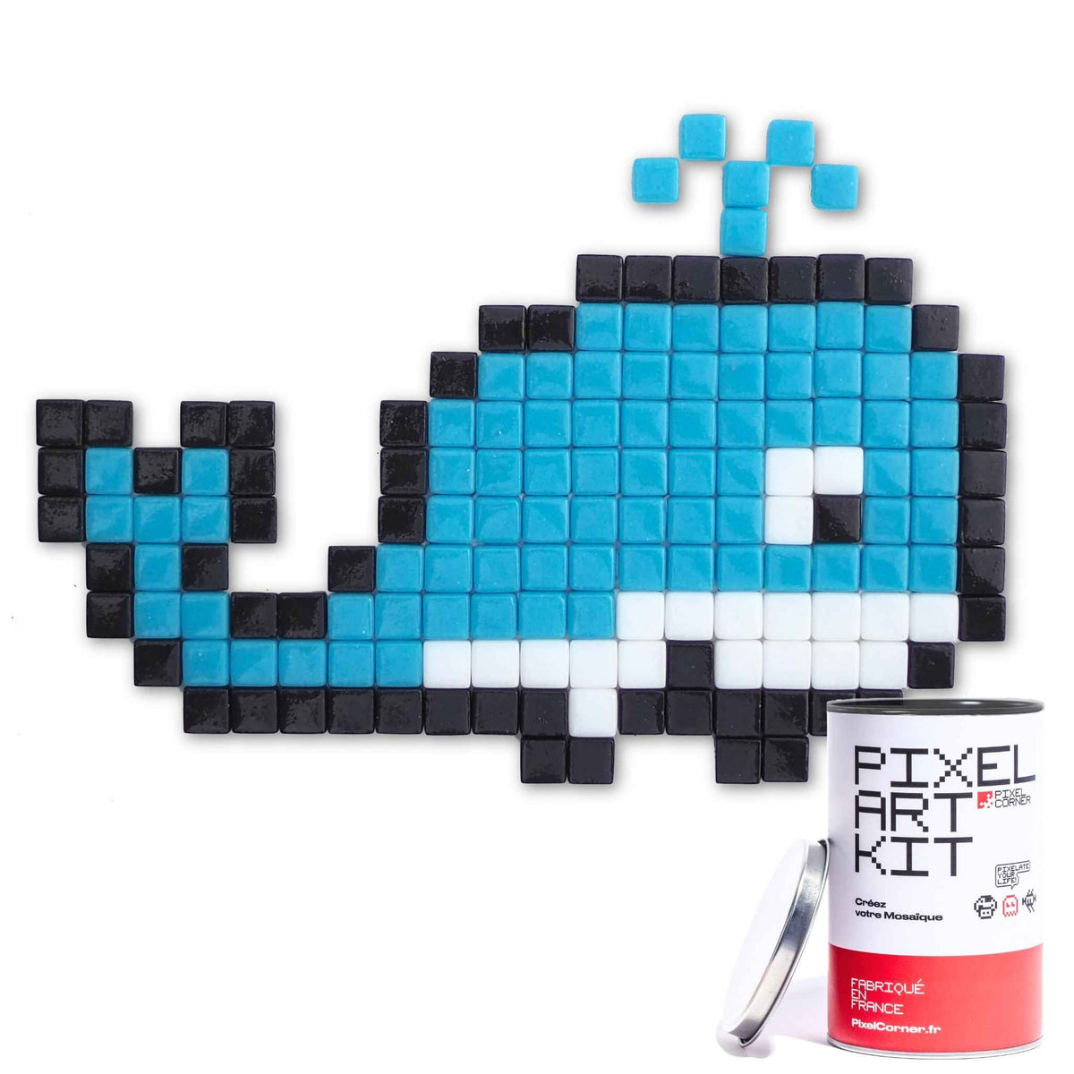 Pixel Art Kit "Baleine Bleue" par Pixel Corner - Kits de loisirs créatifs