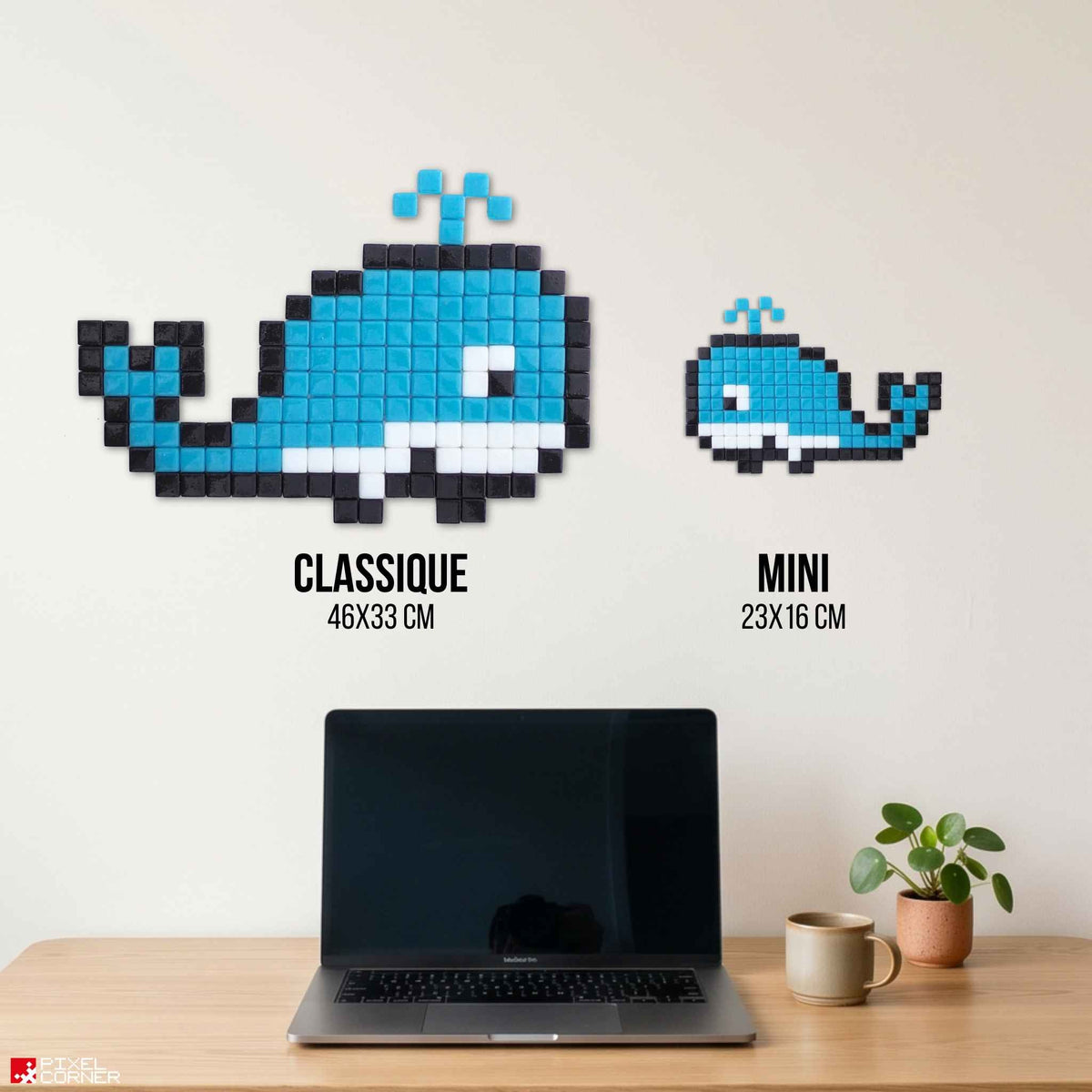 Pixel Art Kit "Baleine Bleue" par Pixel Corner - Kits de loisirs créatifs
