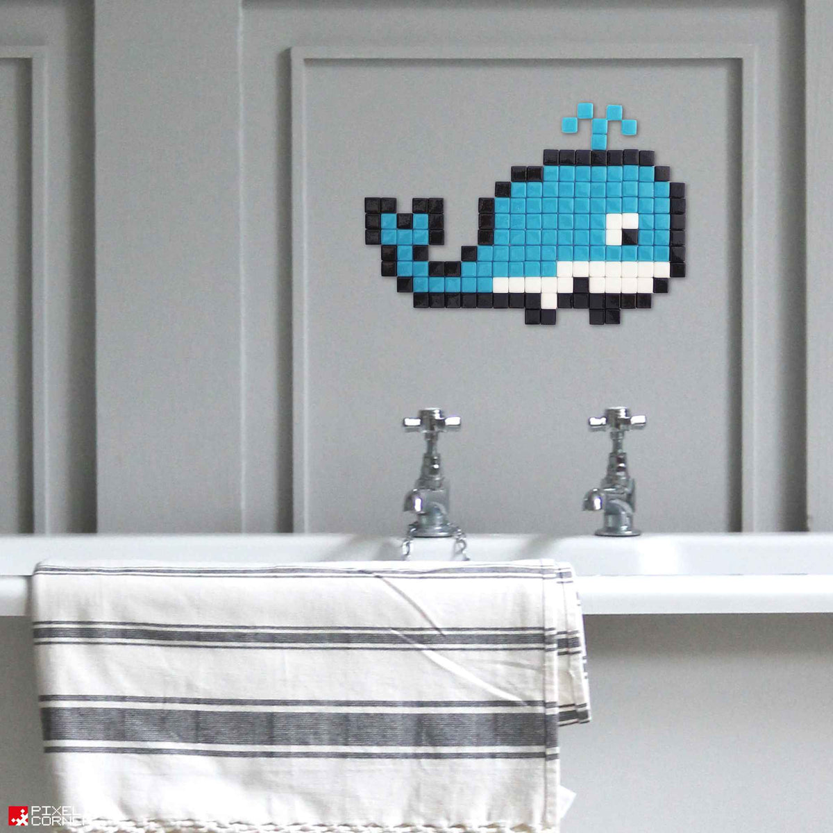 Pixel Art Kit "Baleine Bleue" par Pixel Corner - Kits de loisirs créatifs