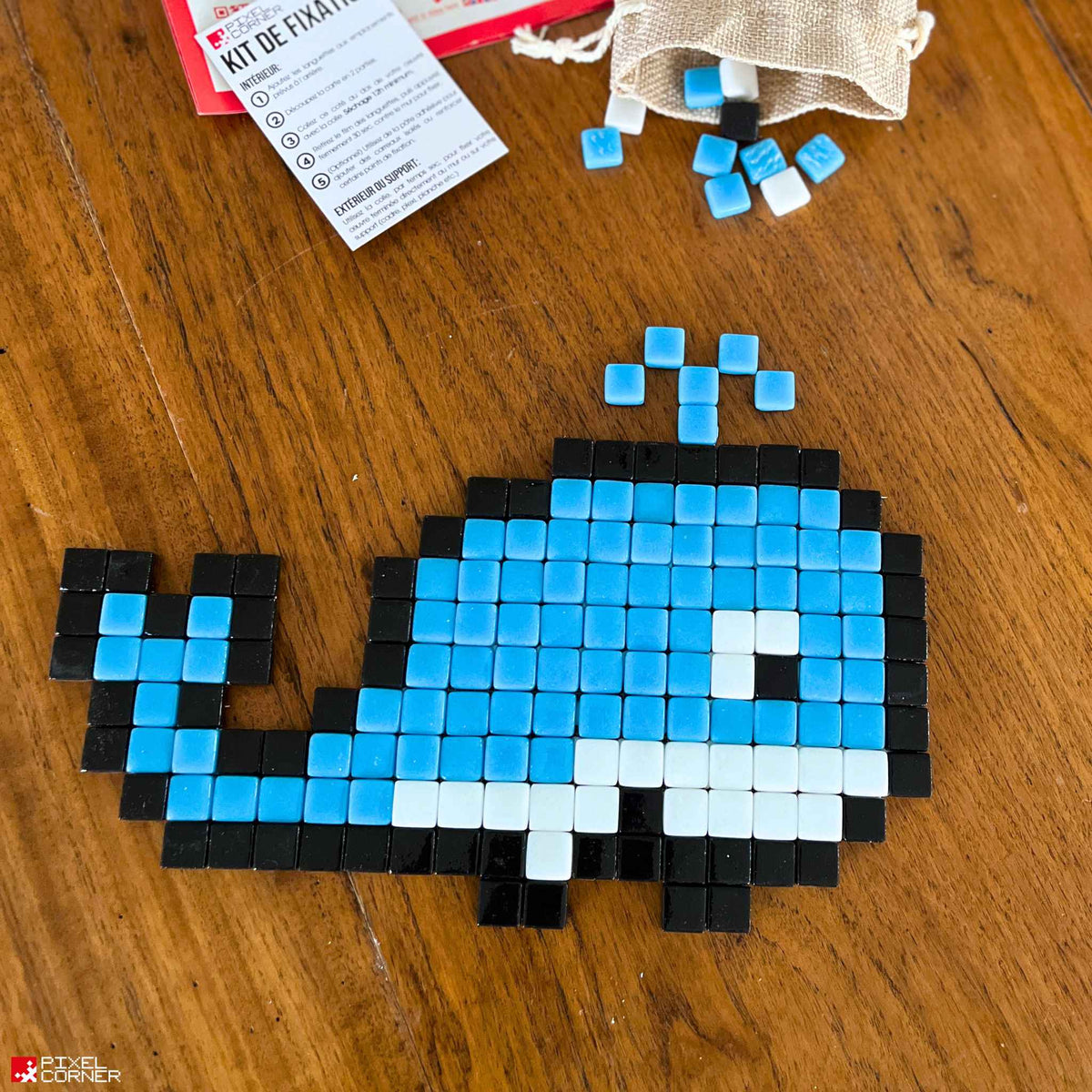 Pixel Art Kit "Baleine Bleue" par Pixel Corner - Kits de loisirs créatifs