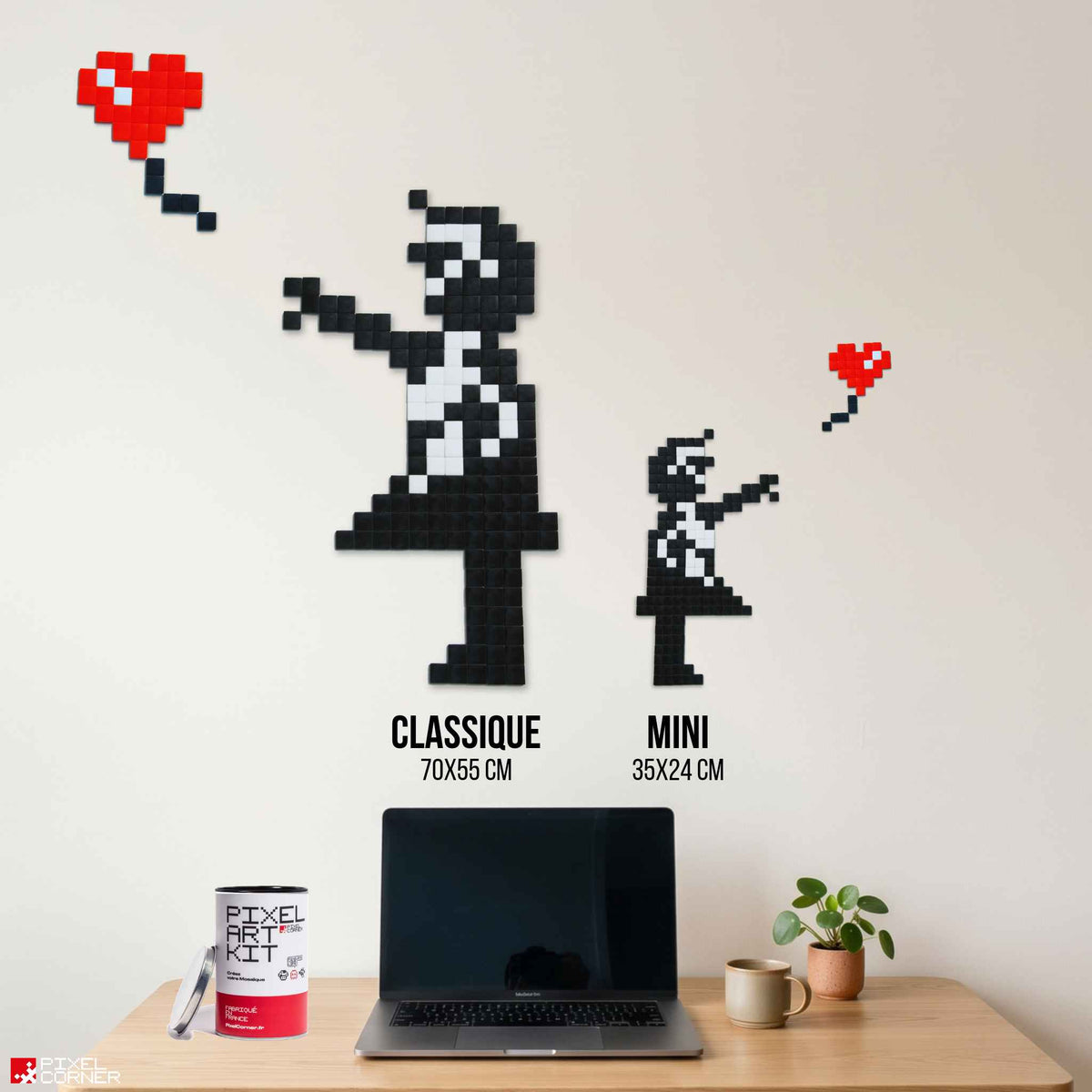 Pixel Art Kit "Big Girl w/o Balloon" par Pixel Corner - Kits de loisirs créatifs