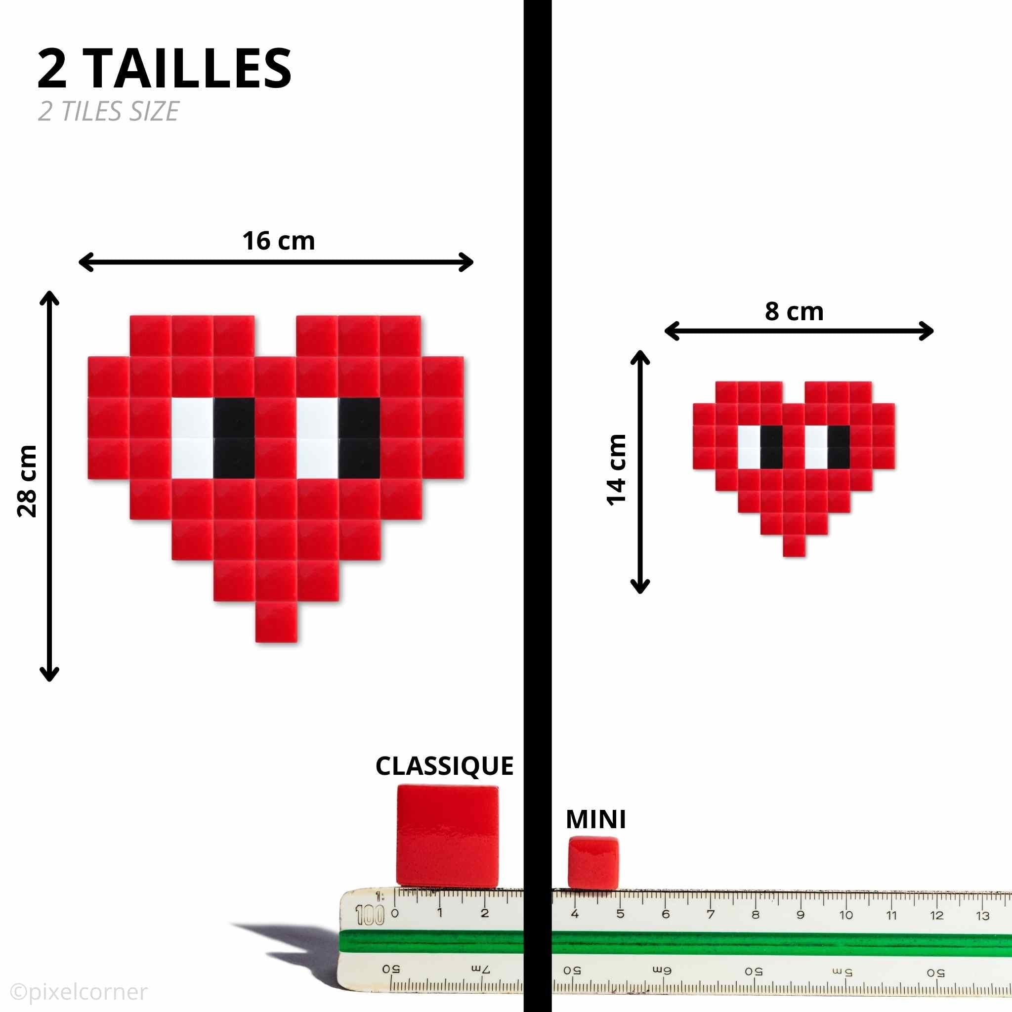 Pixel Art Kit "Coeur(s)" par Pixel Corner - Kits de loisirs créatifs