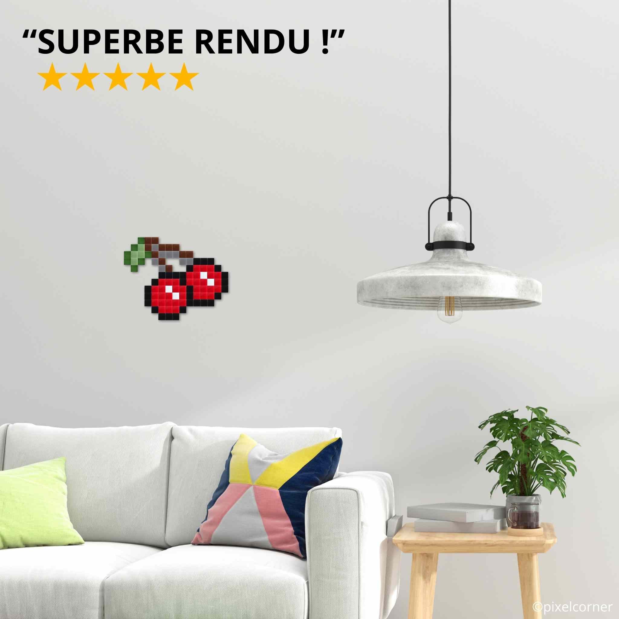 Pixel Art Kit "Double Cerise" par Pixel Corner - Kits de loisirs créatifs