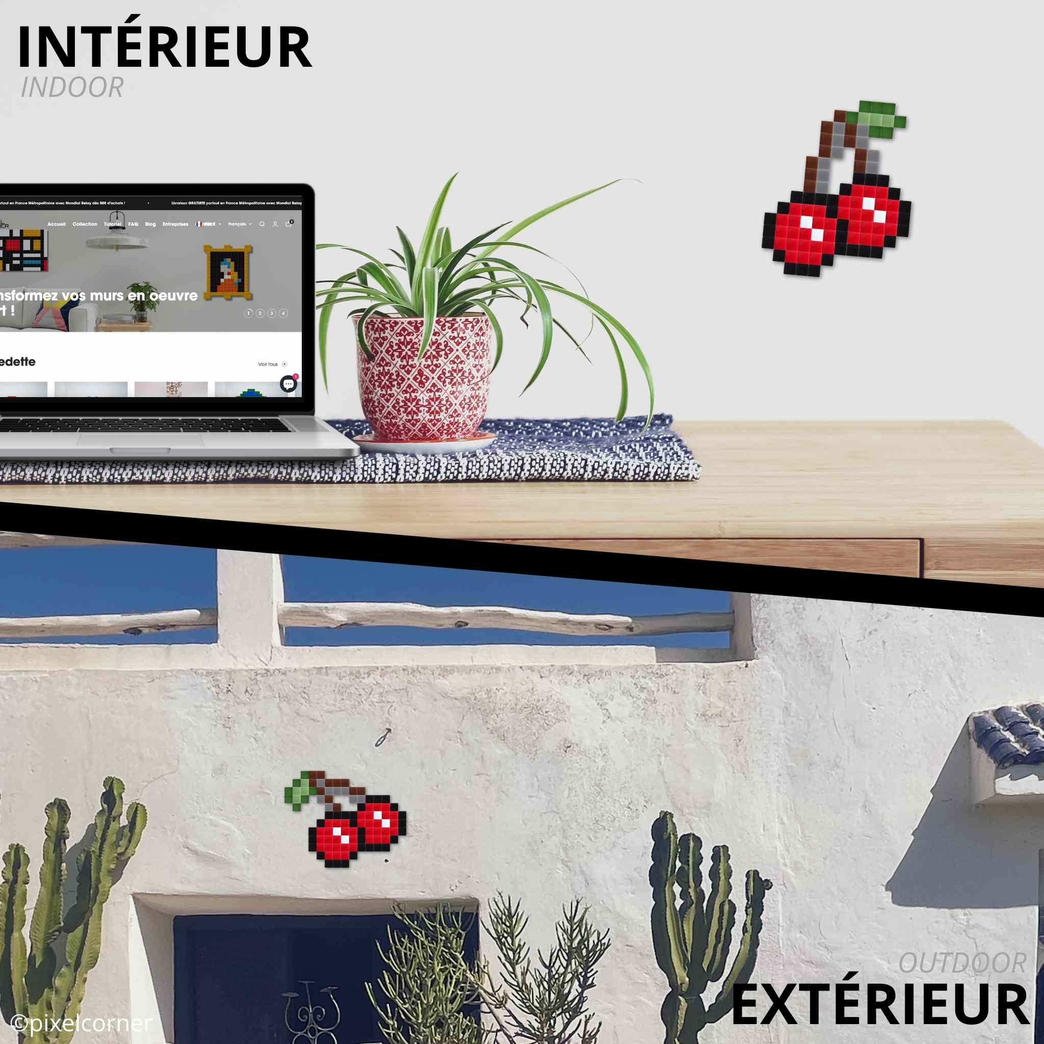 Pixel Art Kit "Double Cerise" par Pixel Corner - Kits de loisirs créatifs