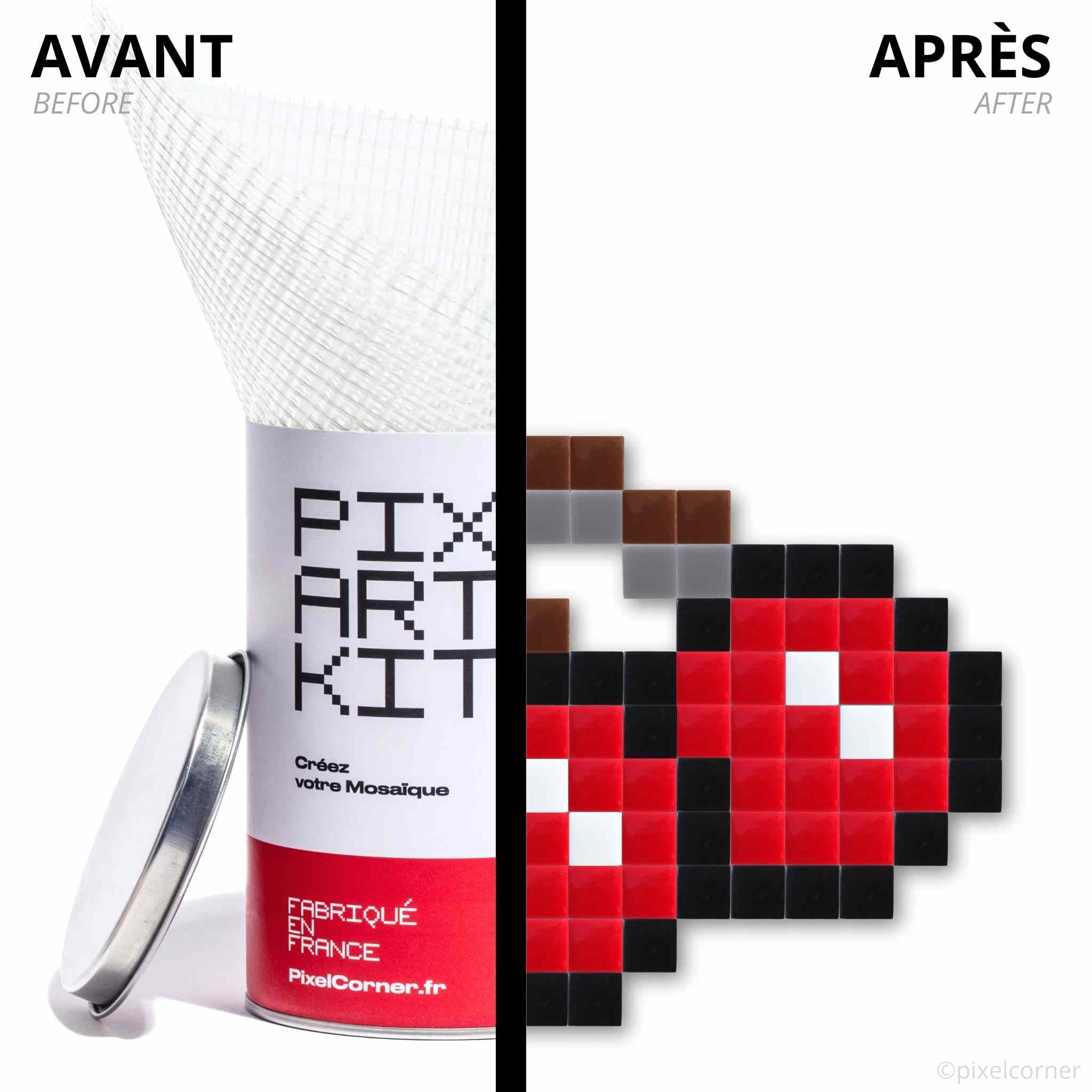 Pixel Art Kit "Double Cerise" par Pixel Corner - Kits de loisirs créatifs