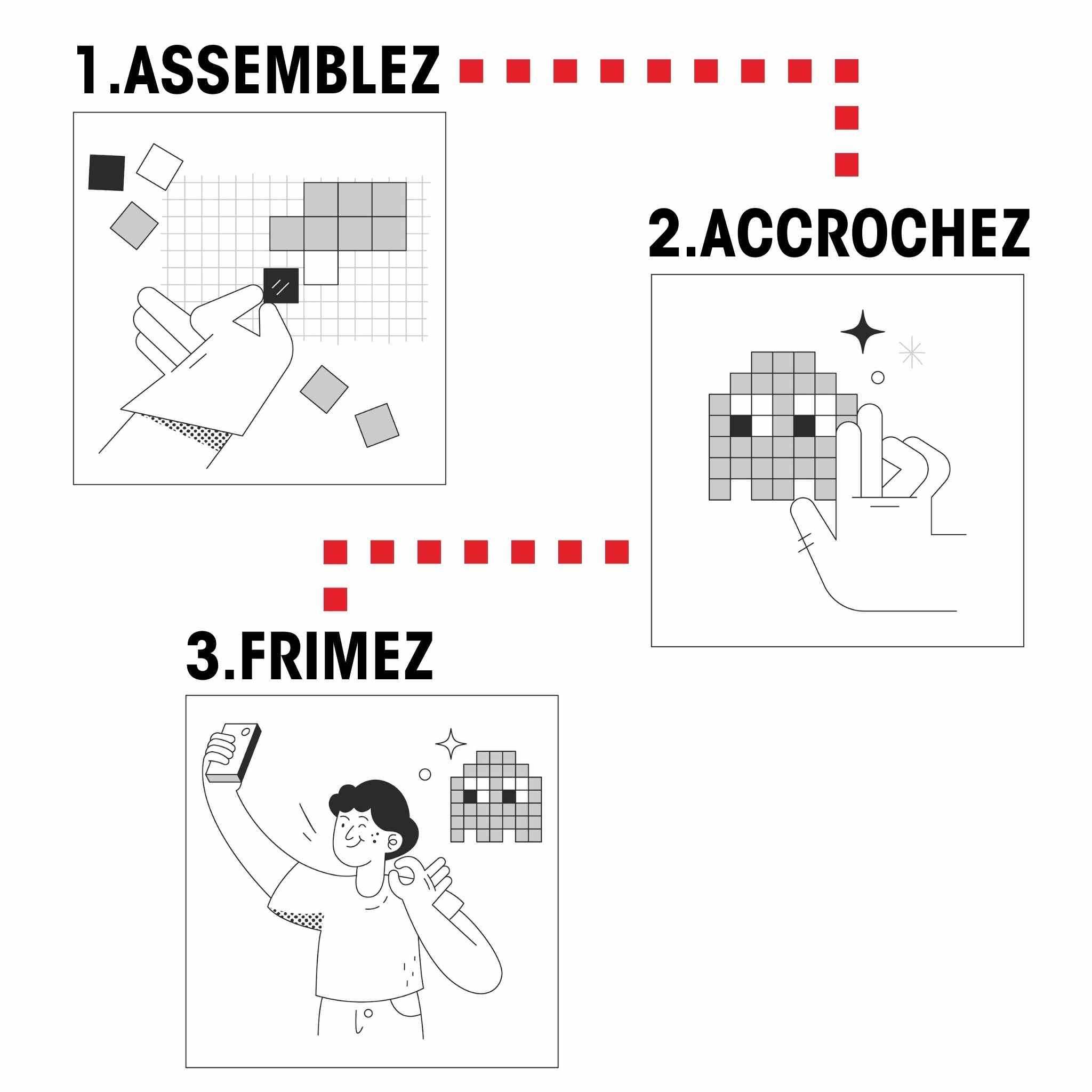 Pixel Art Kit " El Flamingo" par Pixel Corner - Kits de loisirs créatifs