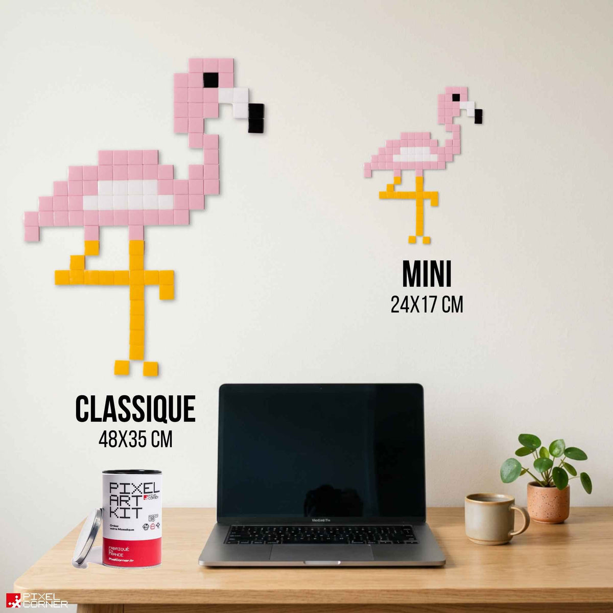 Pixel Art Kit "Flamingo" par Pixel Corner - Kits de loisirs créatifs