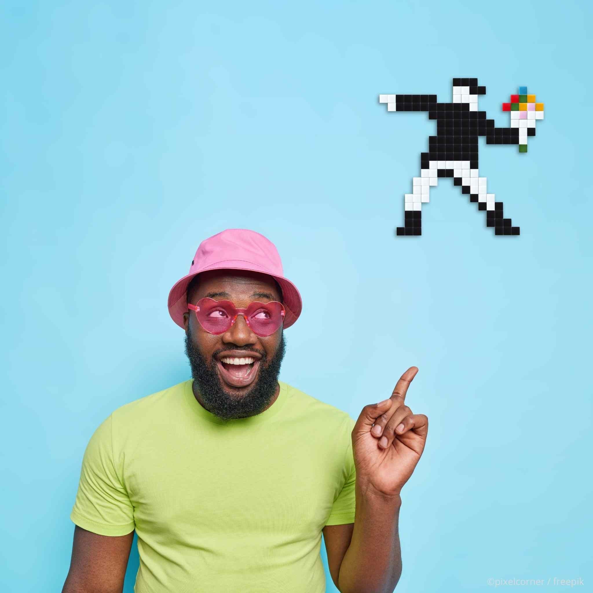 Pixel Art Kit "Flower Thrower" par Pixel Corner - Kits de loisirs créatifs