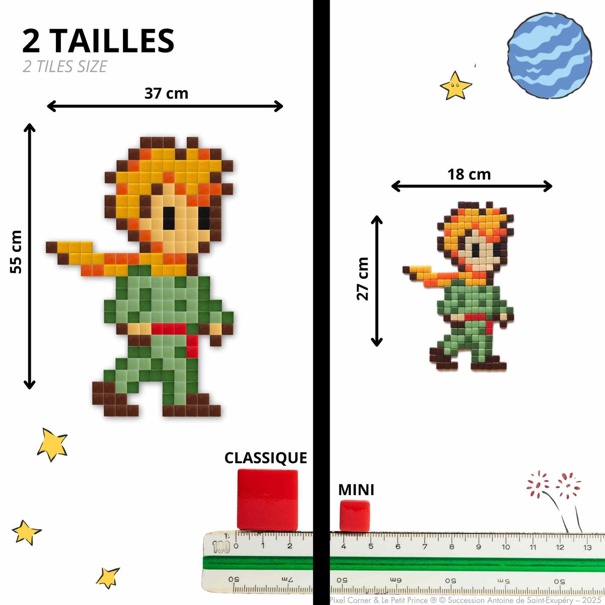 Pixel Art Kit "Grand Voyageur Stellaire" - Le Petit Prince® par Pixel Corner - Kits de loisirs créatifs