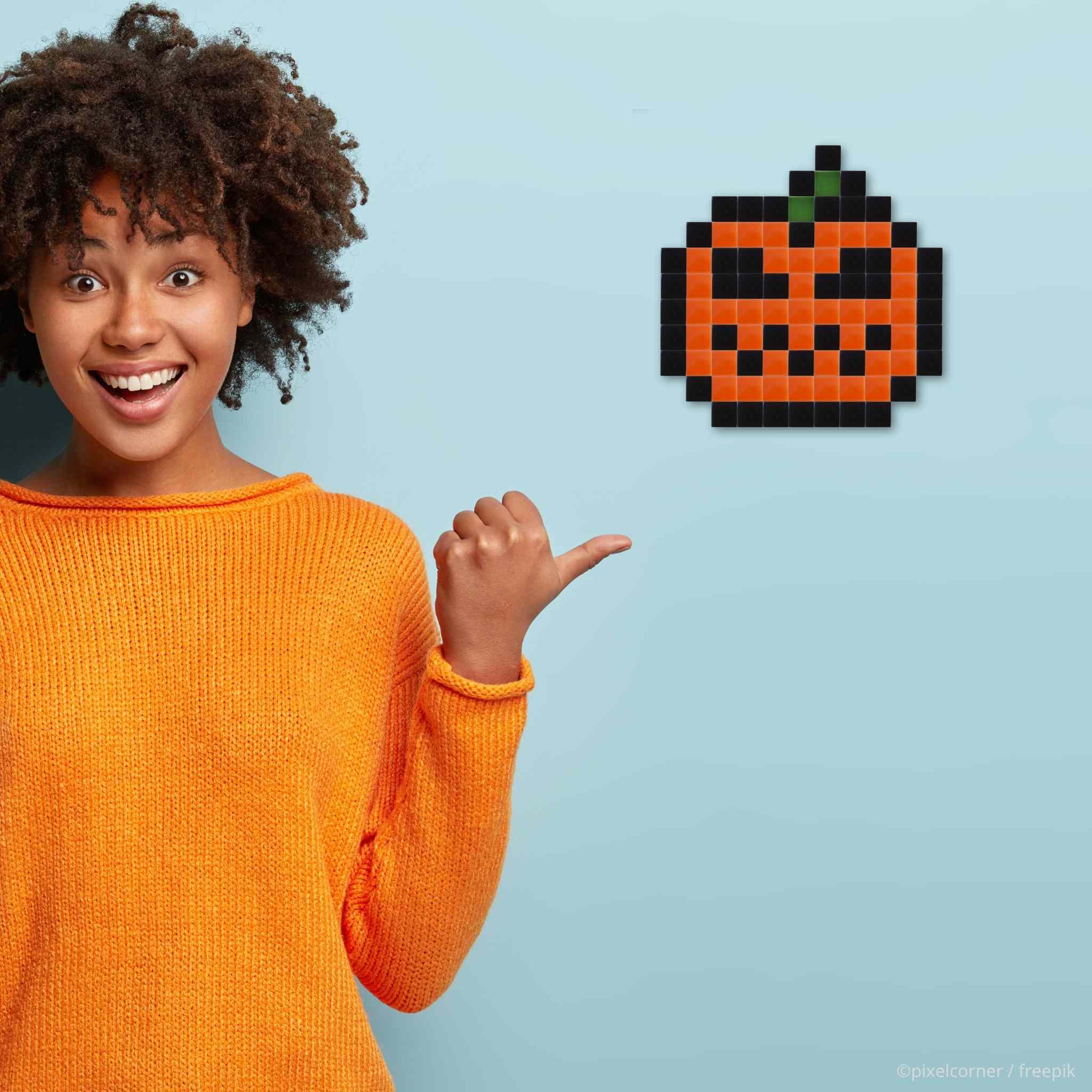 Pixel Art Kit "Jack'O" par Pixel Corner - Kits de loisirs créatifs