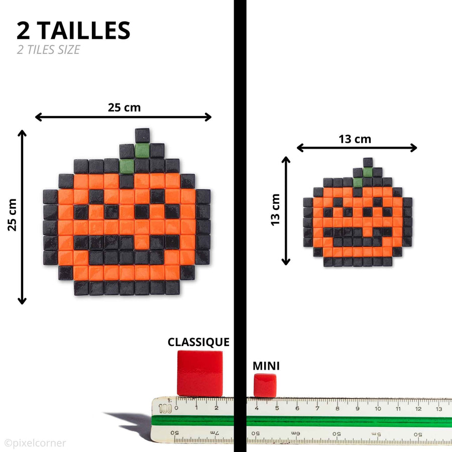 Comparaison des tailles Pixel Corner