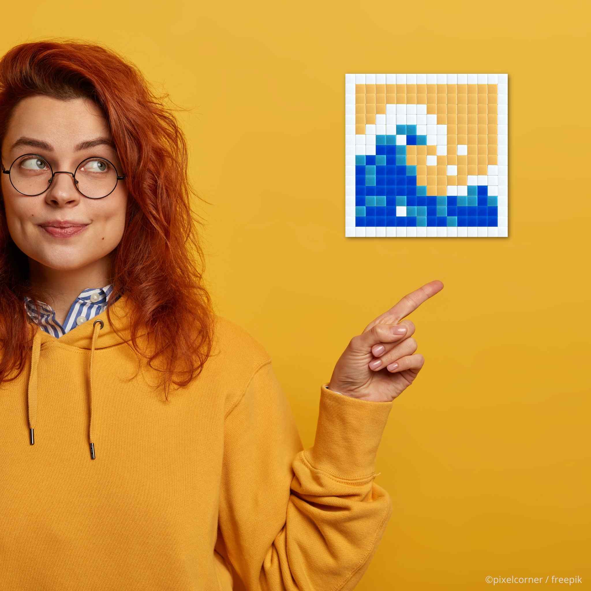 Pixel Art Kit "La Vague" par Pixel Corner - Kits de loisirs créatifs