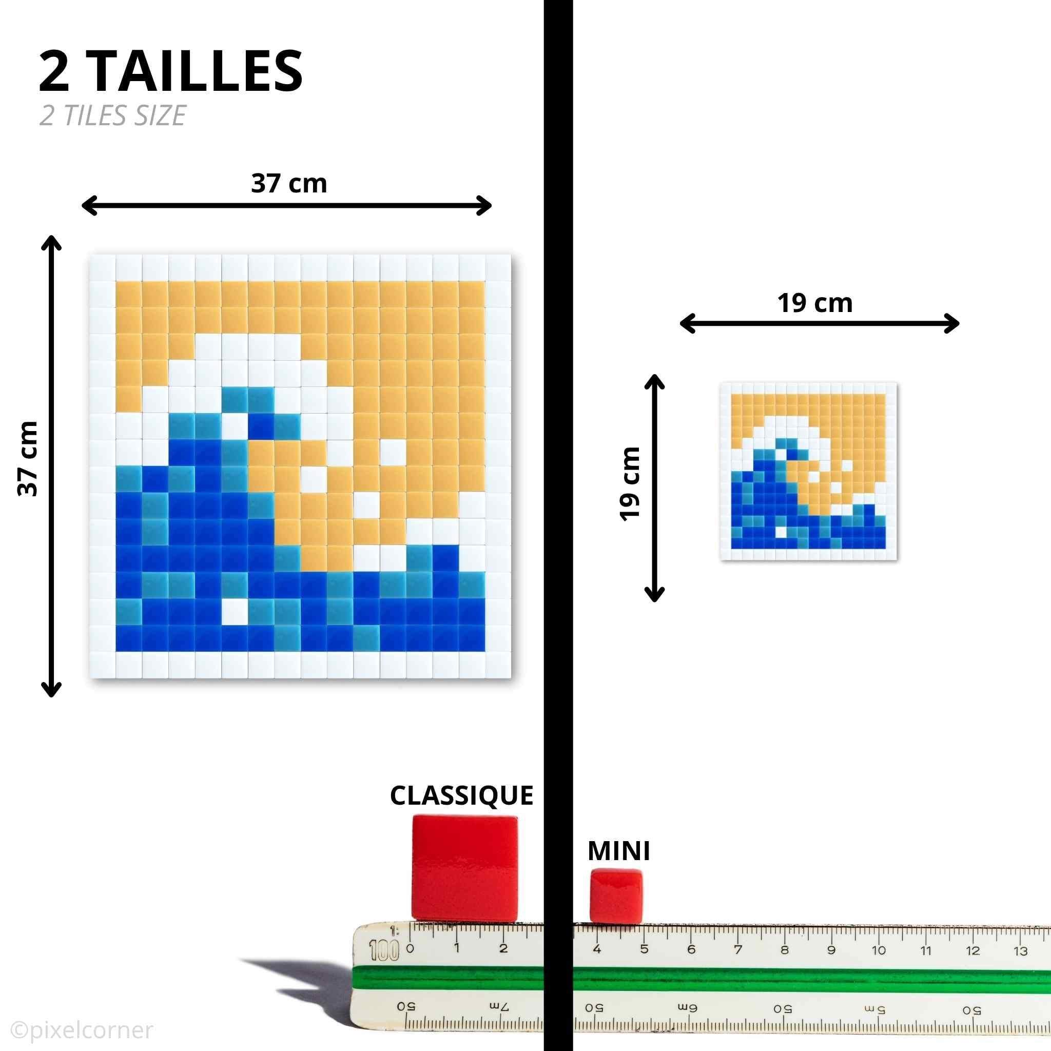 Pixel Art Kit "La Vague" par Pixel Corner - Kits de loisirs créatifs