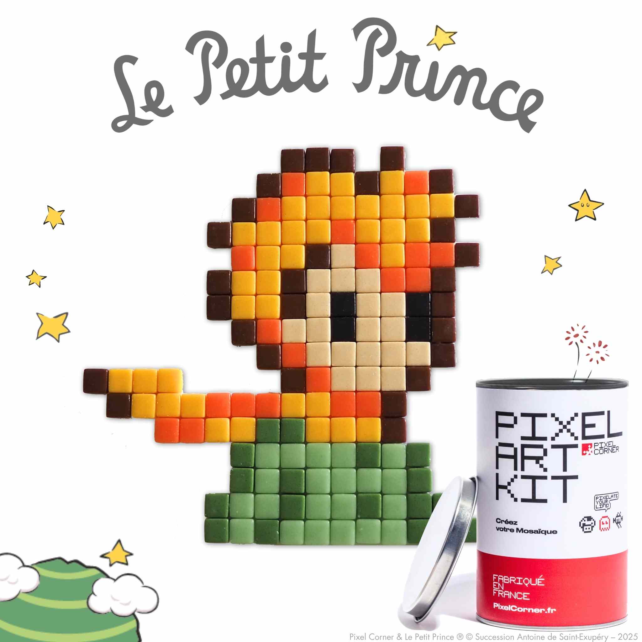 Pixel Art Kit "Le Voyageur Stellaire" - Le Petit Prince® par Pixel Corner - Kits de loisirs créatifs