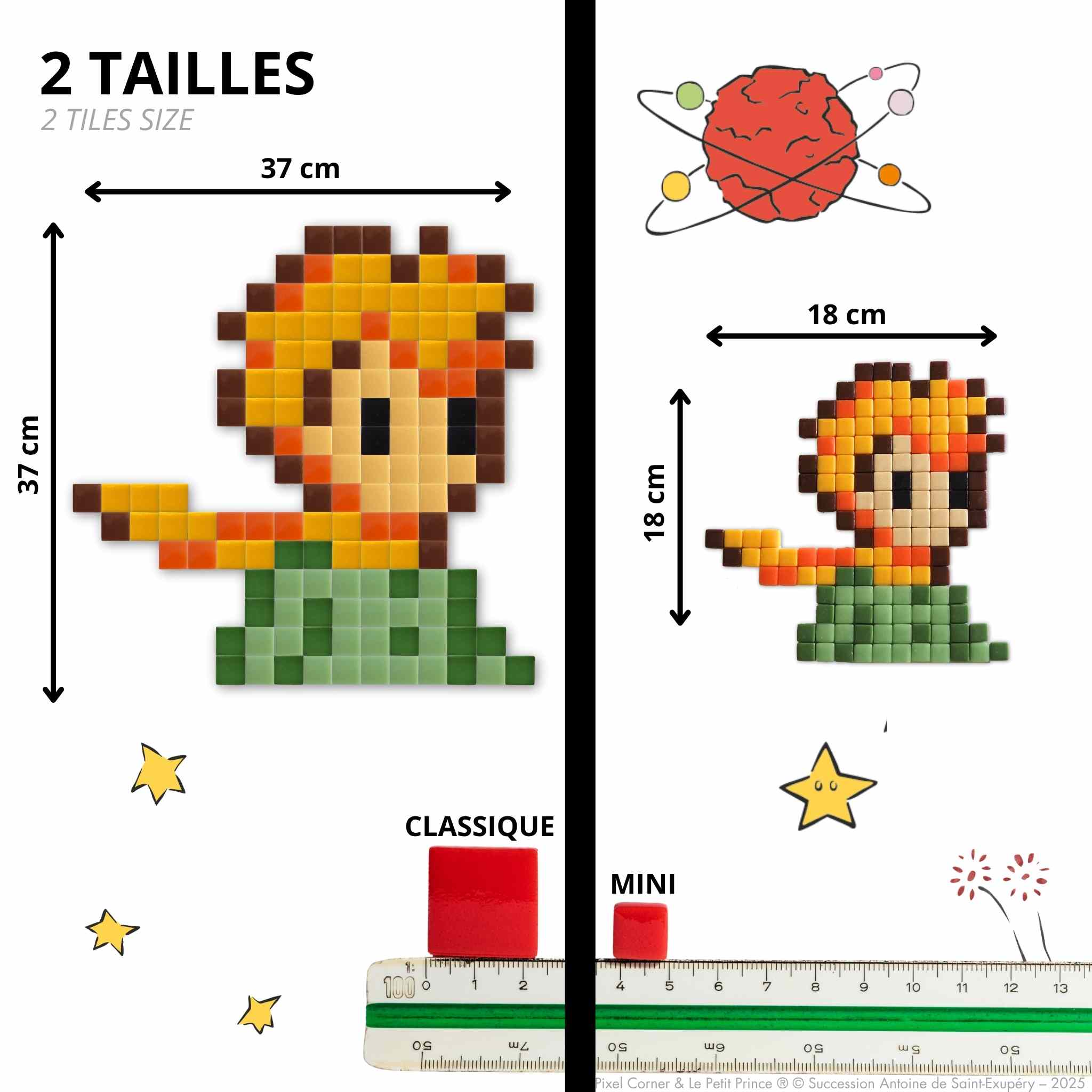 Pixel Art Kit "Le Voyageur Stellaire" - Le Petit Prince® par Pixel Corner - Kits de loisirs créatifs