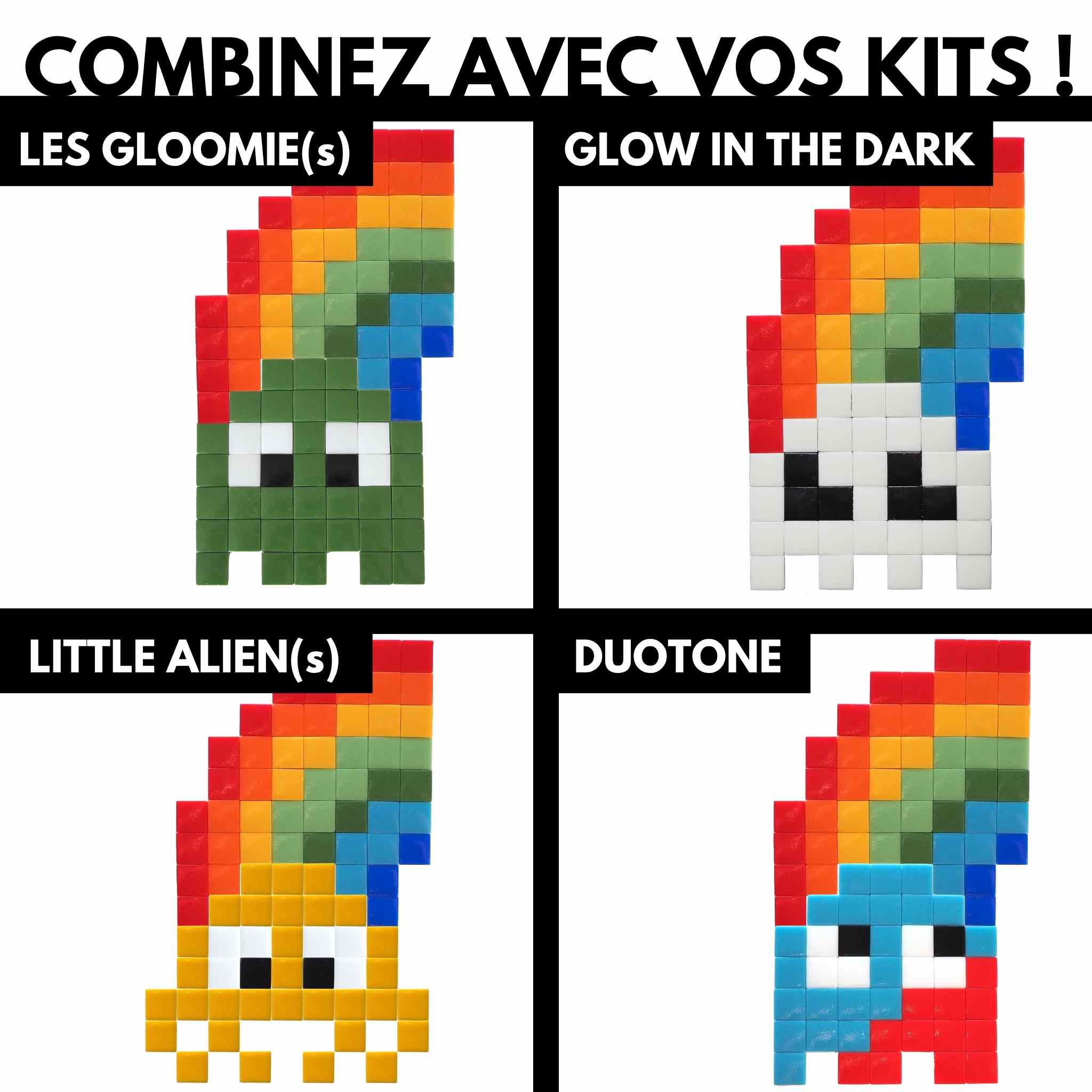 Pixel Art Kit Les Gloomie(s) "Addon - Rainbow" par Pixel Corner - Kits de loisirs créatifs