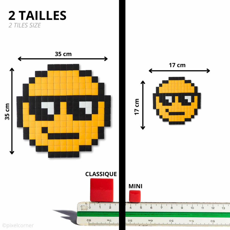 Comparaison des tailles Pixel Corner