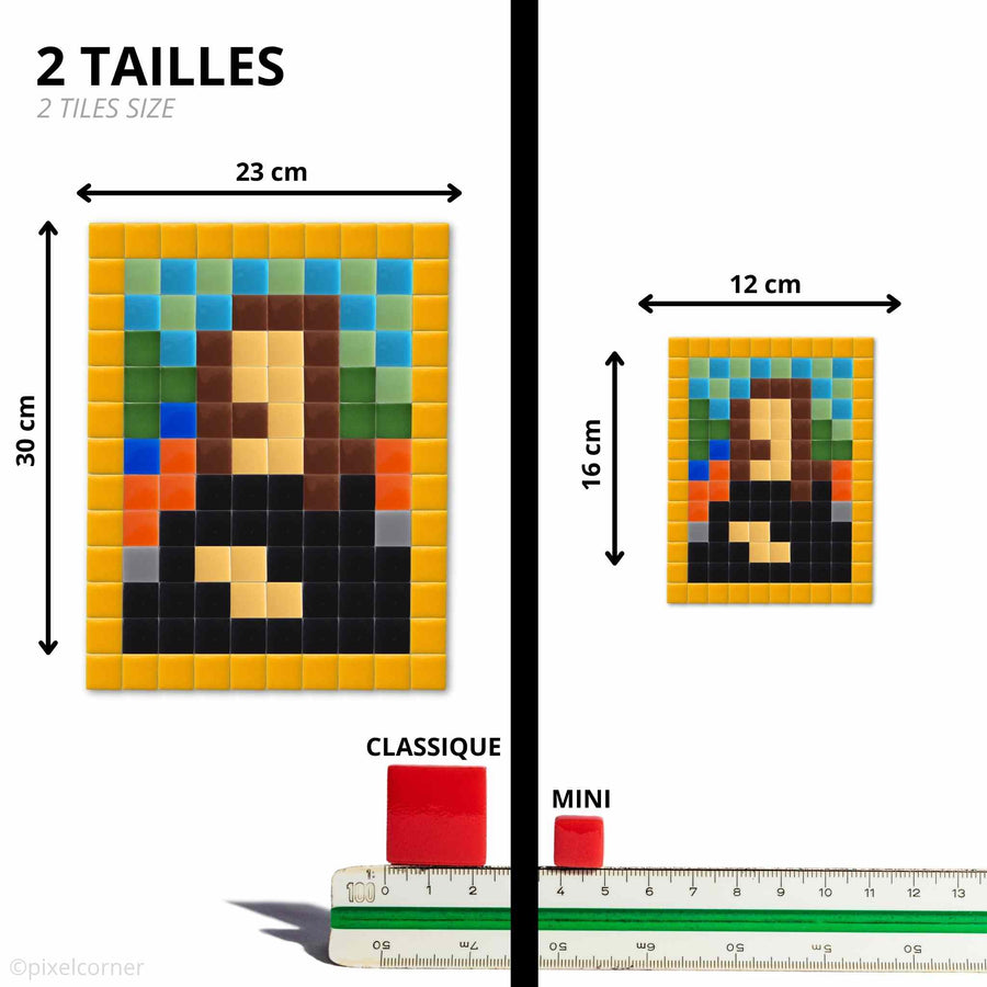 Comparaison des tailles Pixel Corner