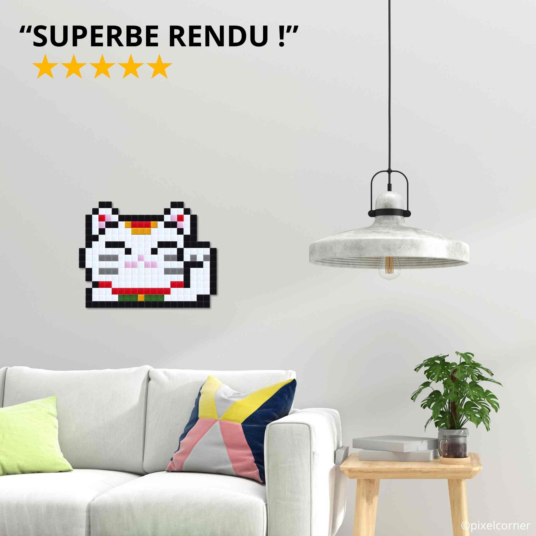 Pixel Art Kit "Lucky Cat" par Pixel Corner - Kits de loisirs créatifs