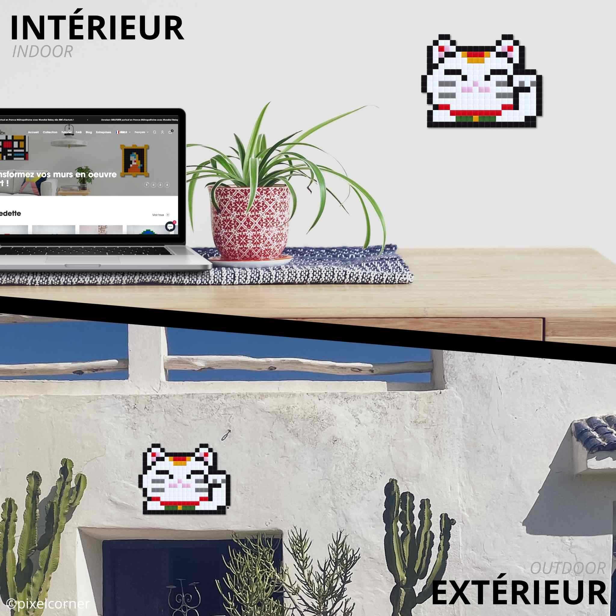 Pixel Art Kit "Lucky Cat" par Pixel Corner - Kits de loisirs créatifs
