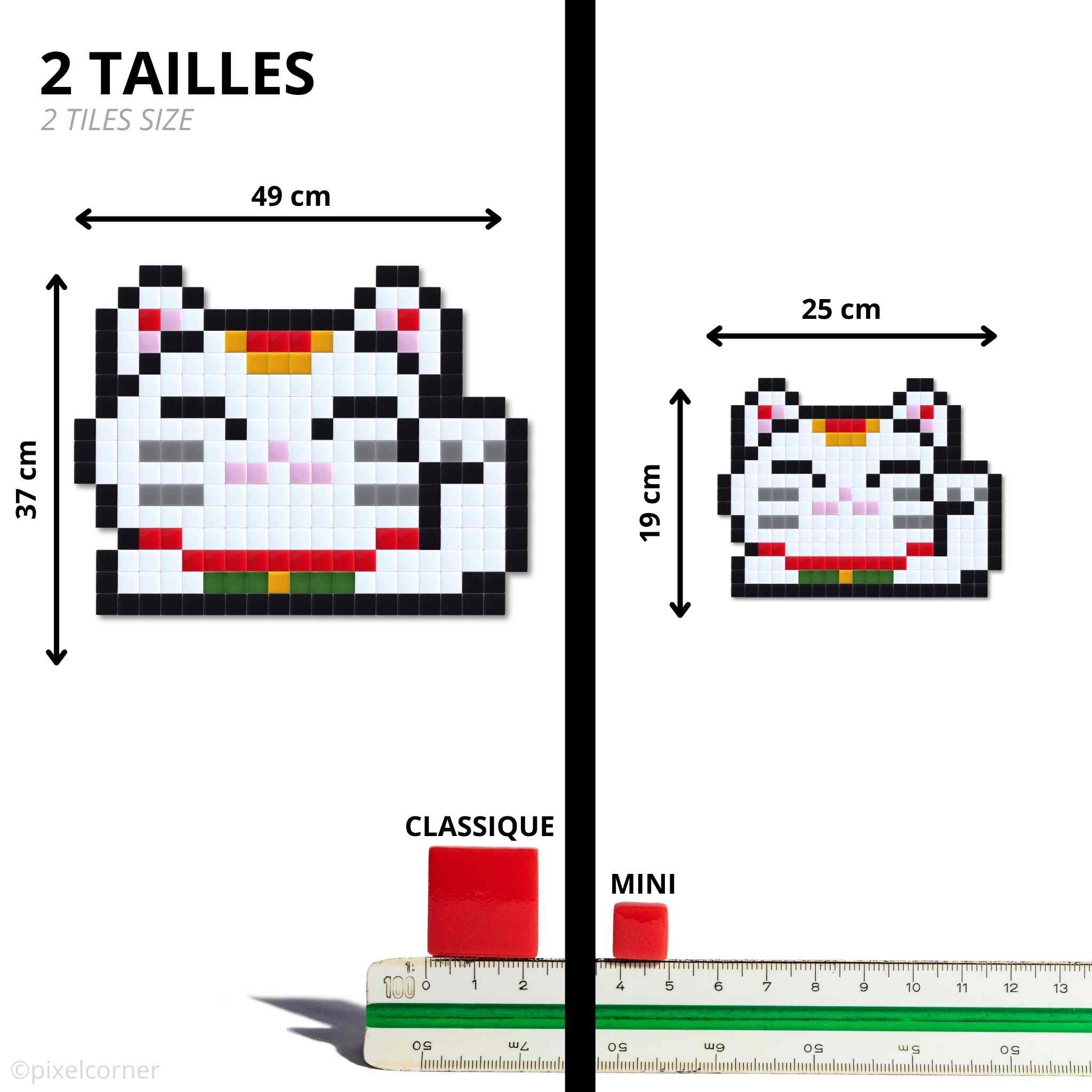 Pixel Art Kit "Lucky Cat" par Pixel Corner - Kits de loisirs créatifs