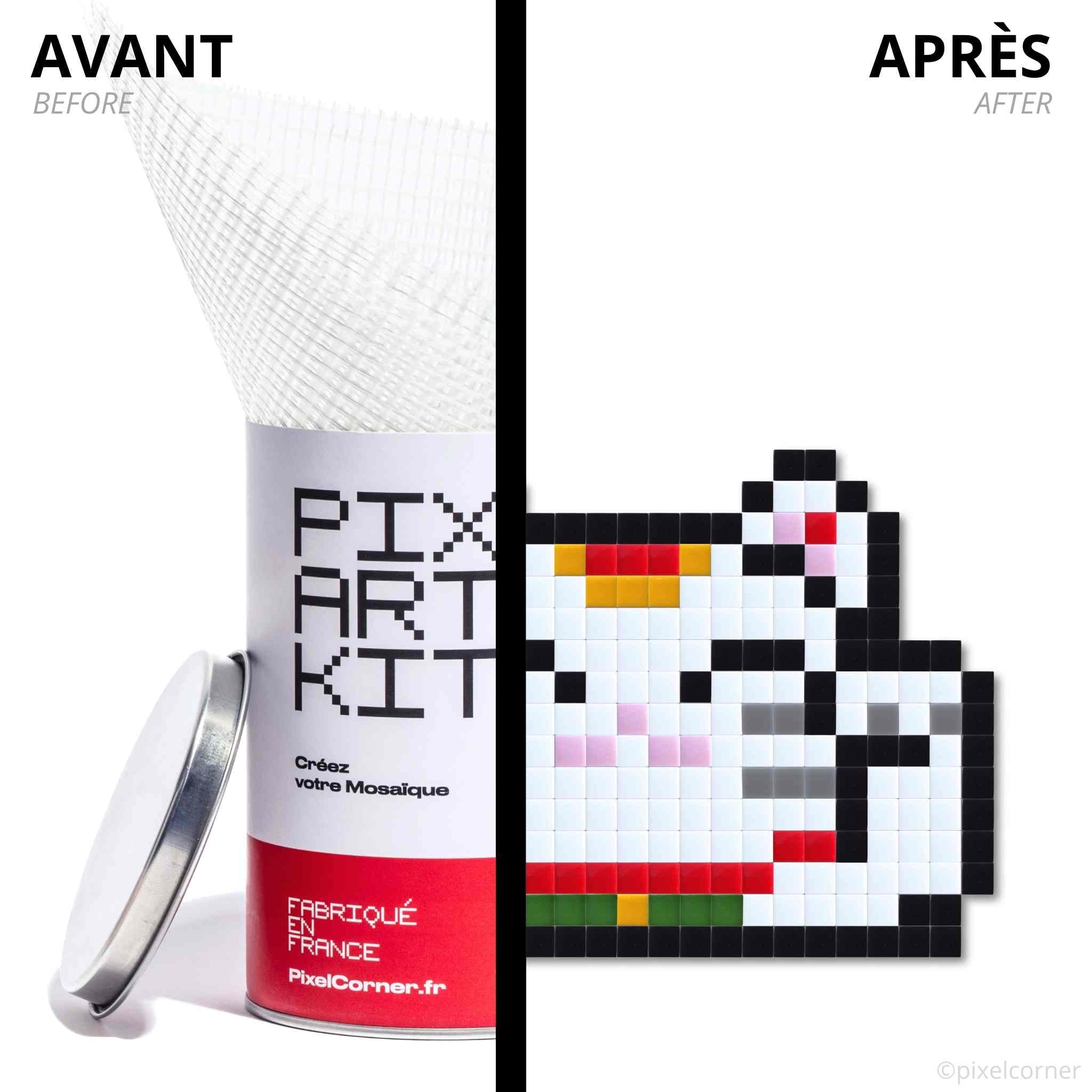 Pixel Art Kit "Lucky Cat" par Pixel Corner - Kits de loisirs créatifs