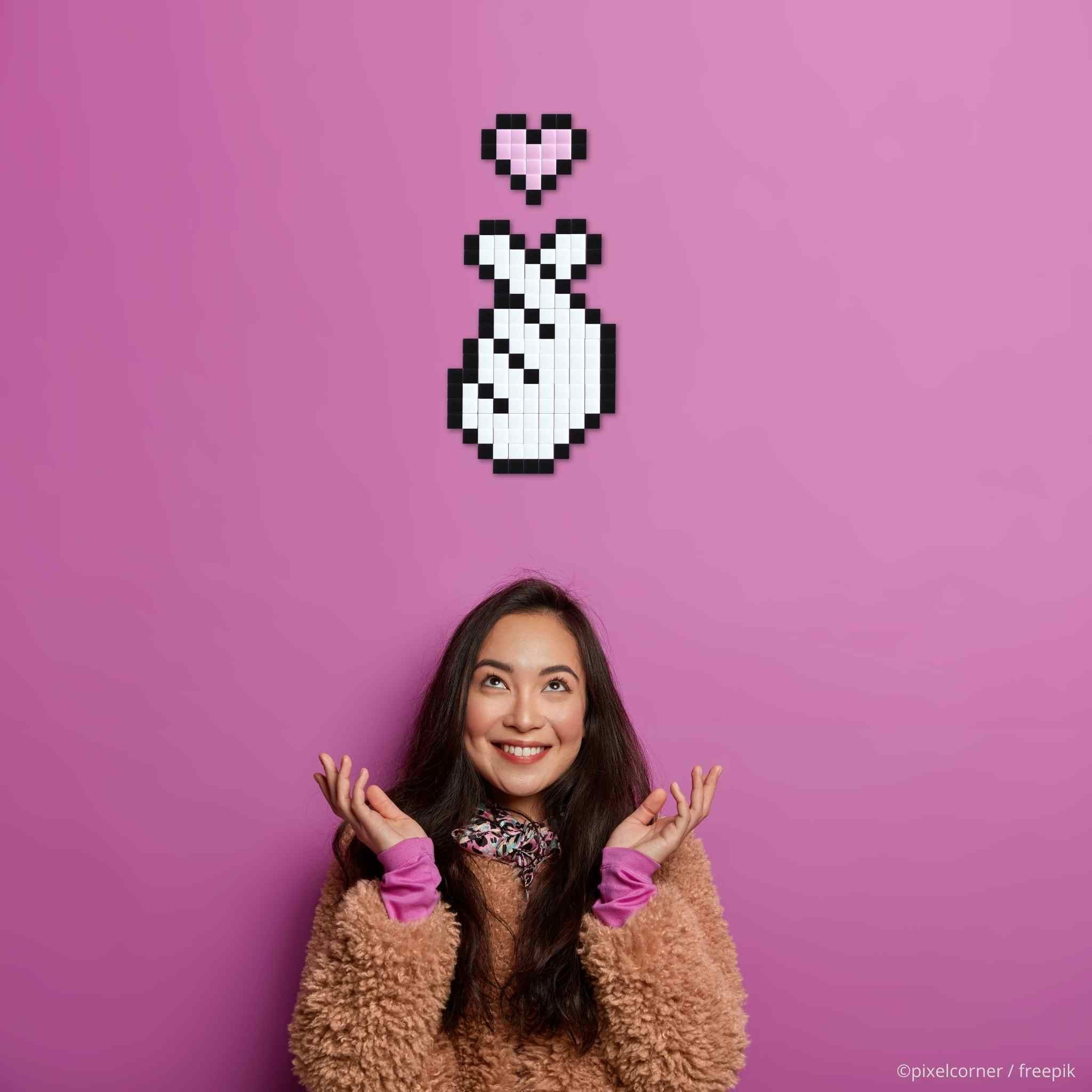 Pixel Art Kit "Main d'Amour" par Pixel Corner - Kits de loisirs créatifs