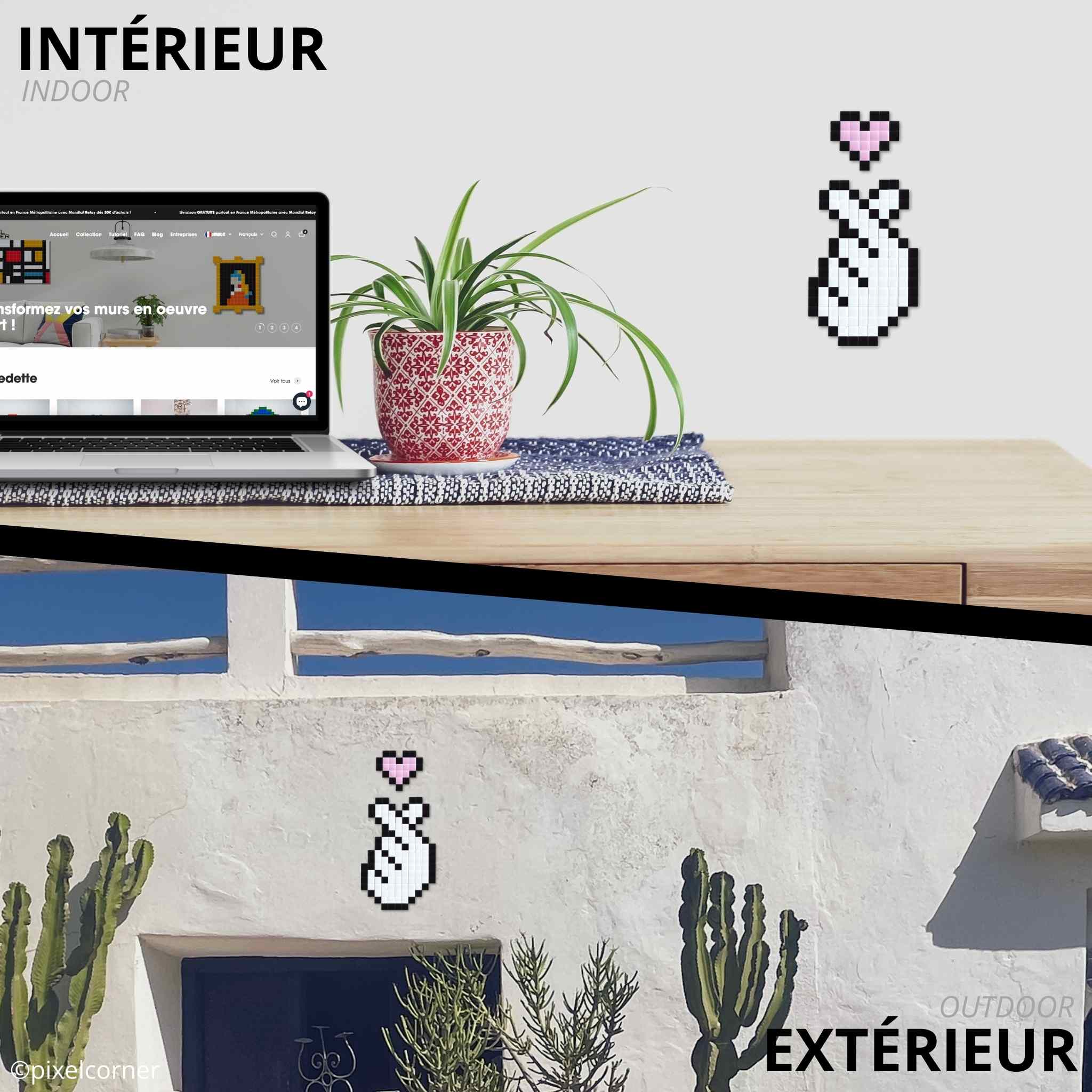 Pixel Art Kit "Main d'Amour" par Pixel Corner - Kits de loisirs créatifs