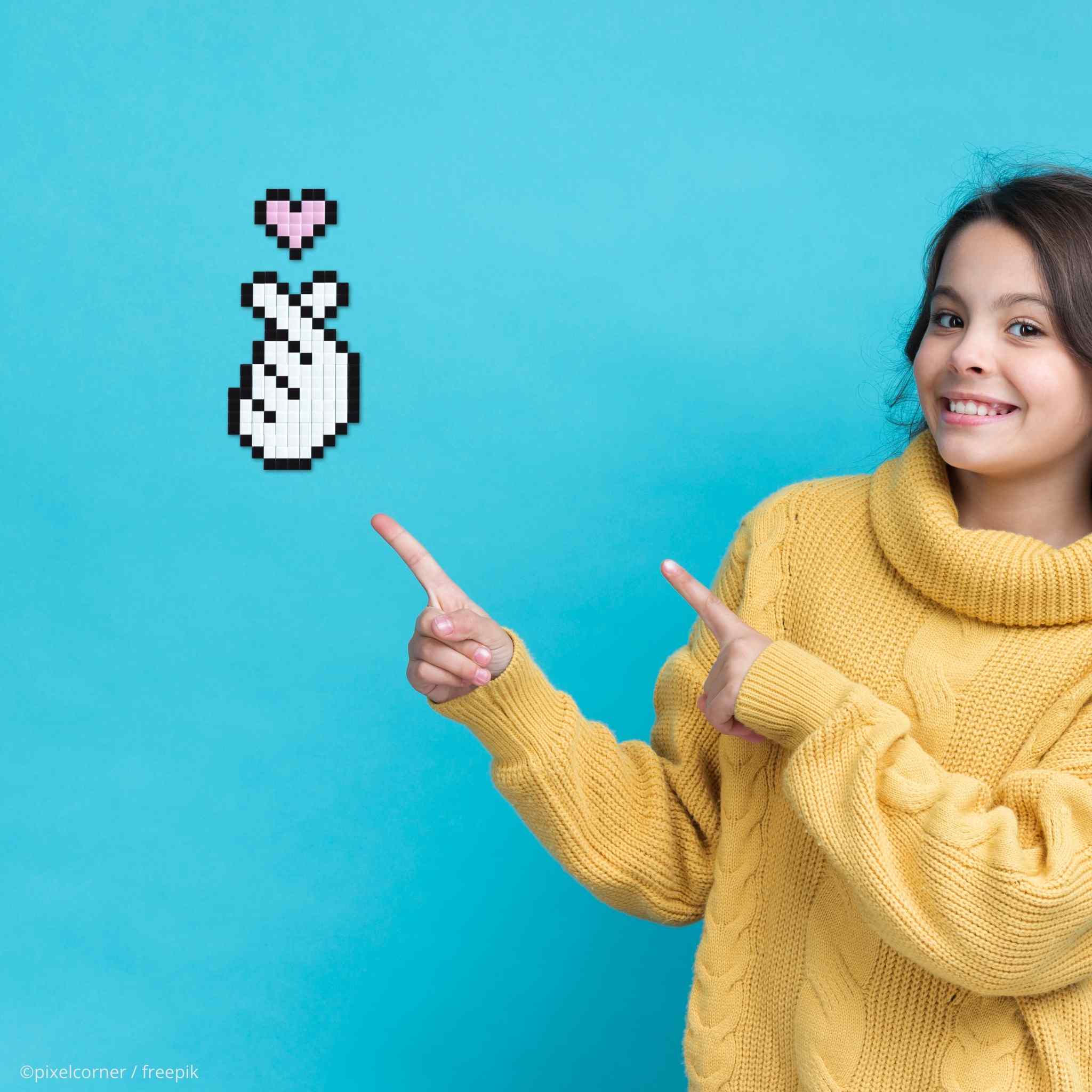 Pixel Art Kit "Main d'Amour" par Pixel Corner - Kits de loisirs créatifs